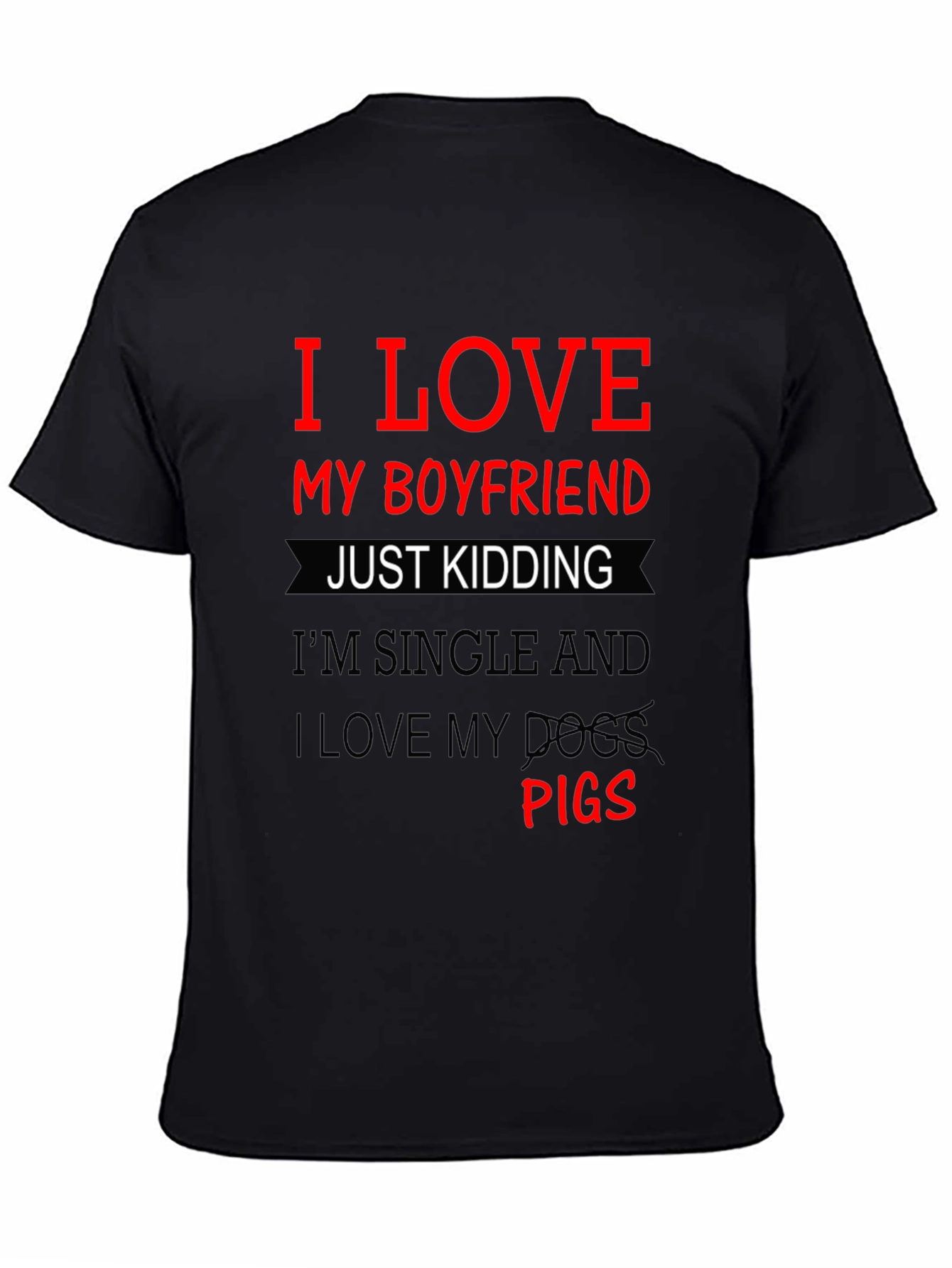 Black I LOVE MY PIGS T-Shirt Novelty Tee Funny Slogan Gift view 4