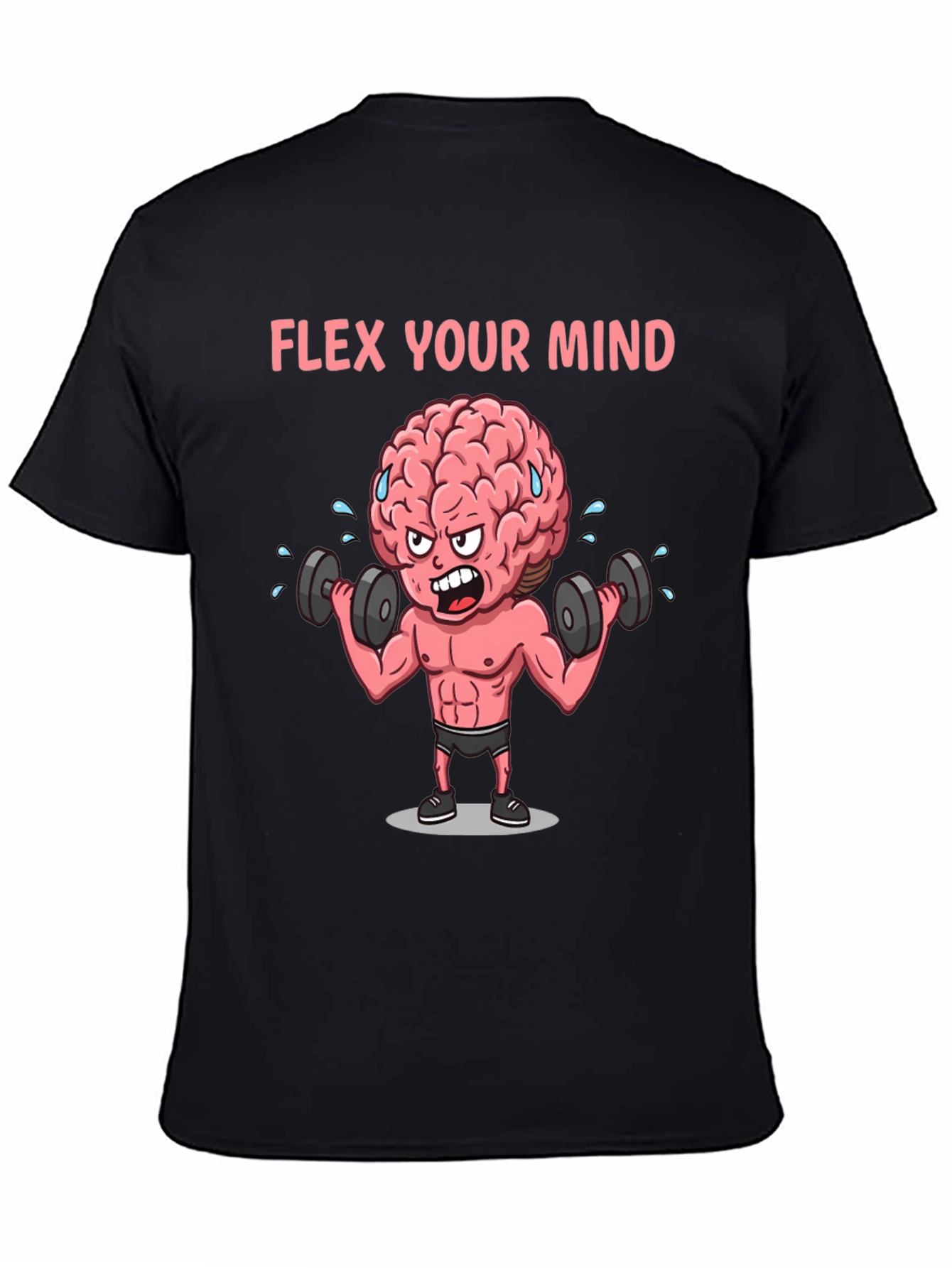 Black Flex Your Mind Graphic T-Shirt view 4