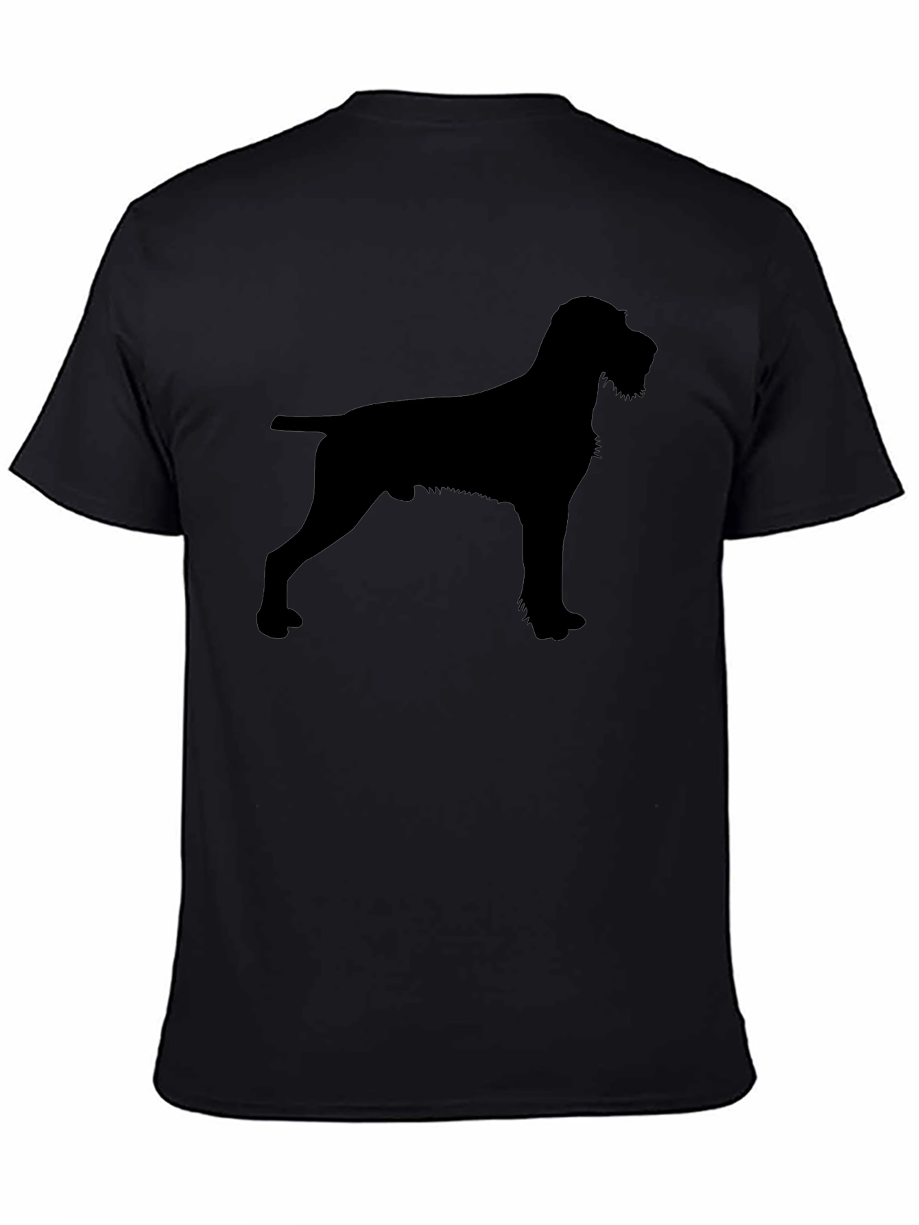 Black Dog Silhouette Black T-Shirt view 4
