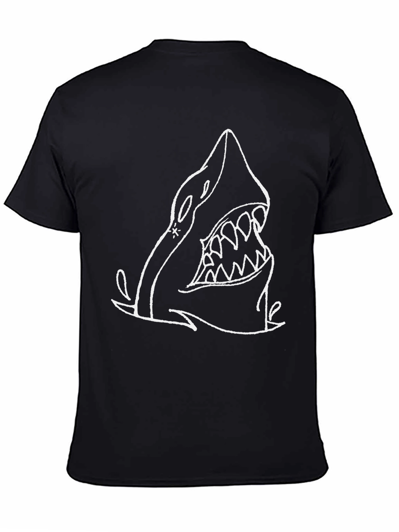 Black Black Shark Graphic Tee view 4