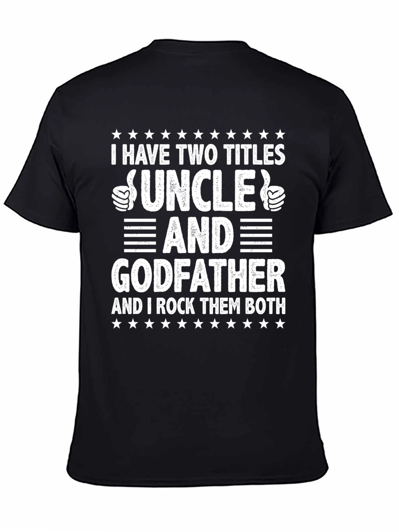 Black Uncle and Godfather T-Shirt - I Rock Them Both! view 4