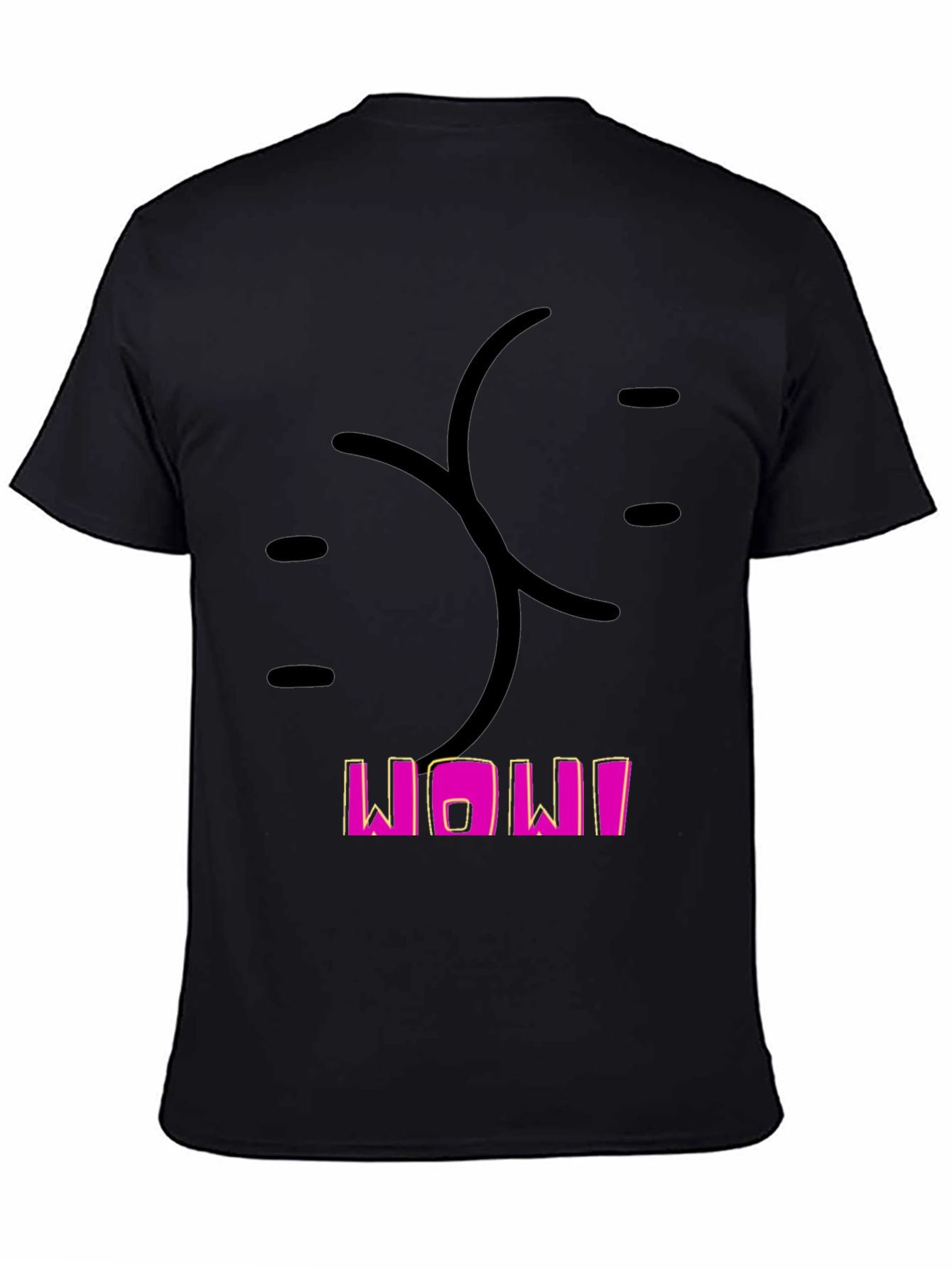 Black Funny Butt Graphic Black T-Shirt for Men view 4