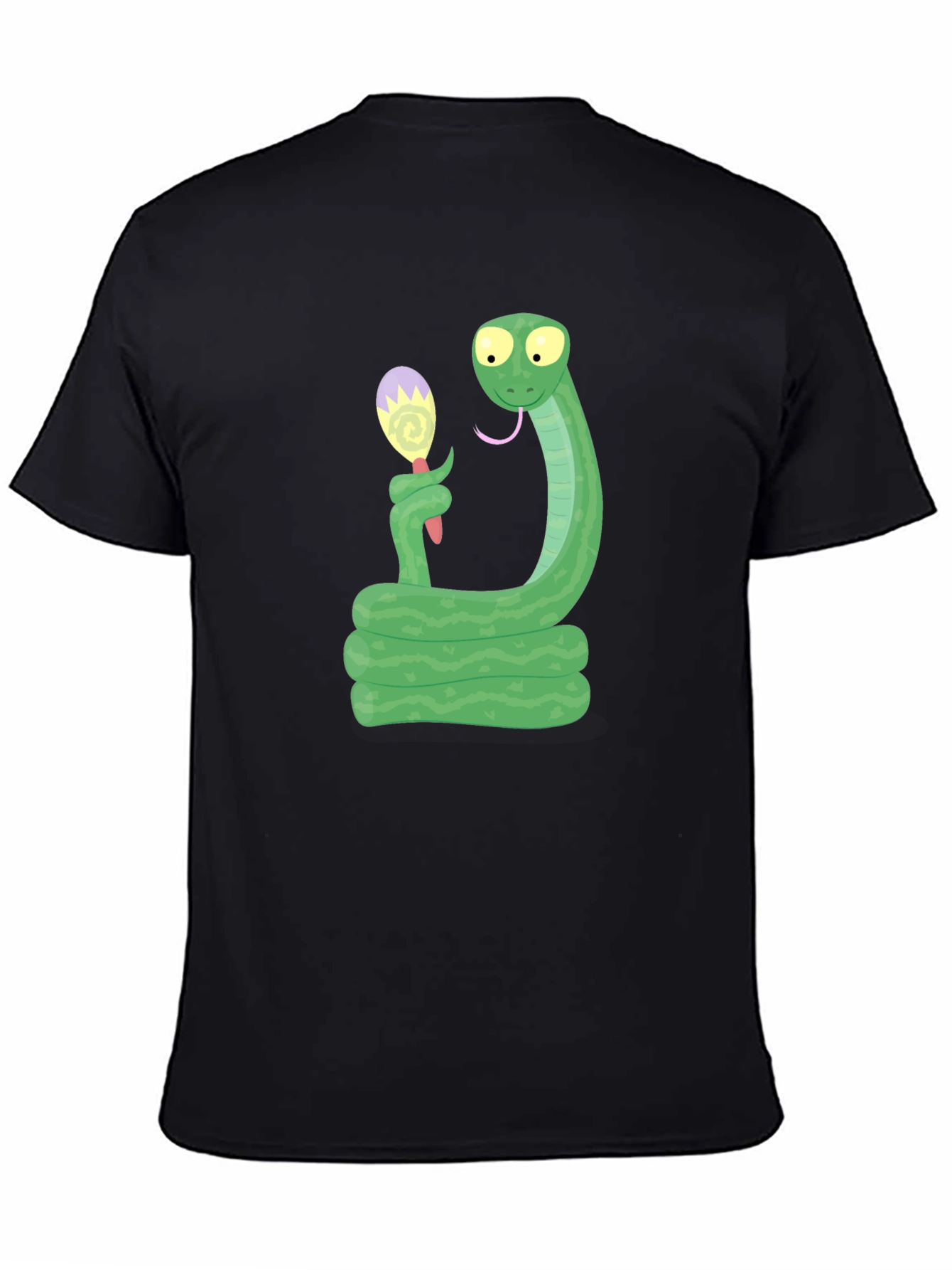 Black Snake Eating Ice Cream T-Shirt view 4