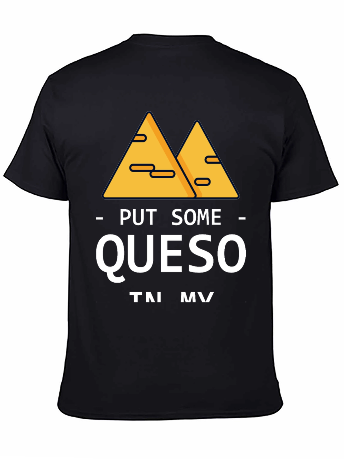 Black Put Some Queso T-Shirt Funny Foodie Tee view 4