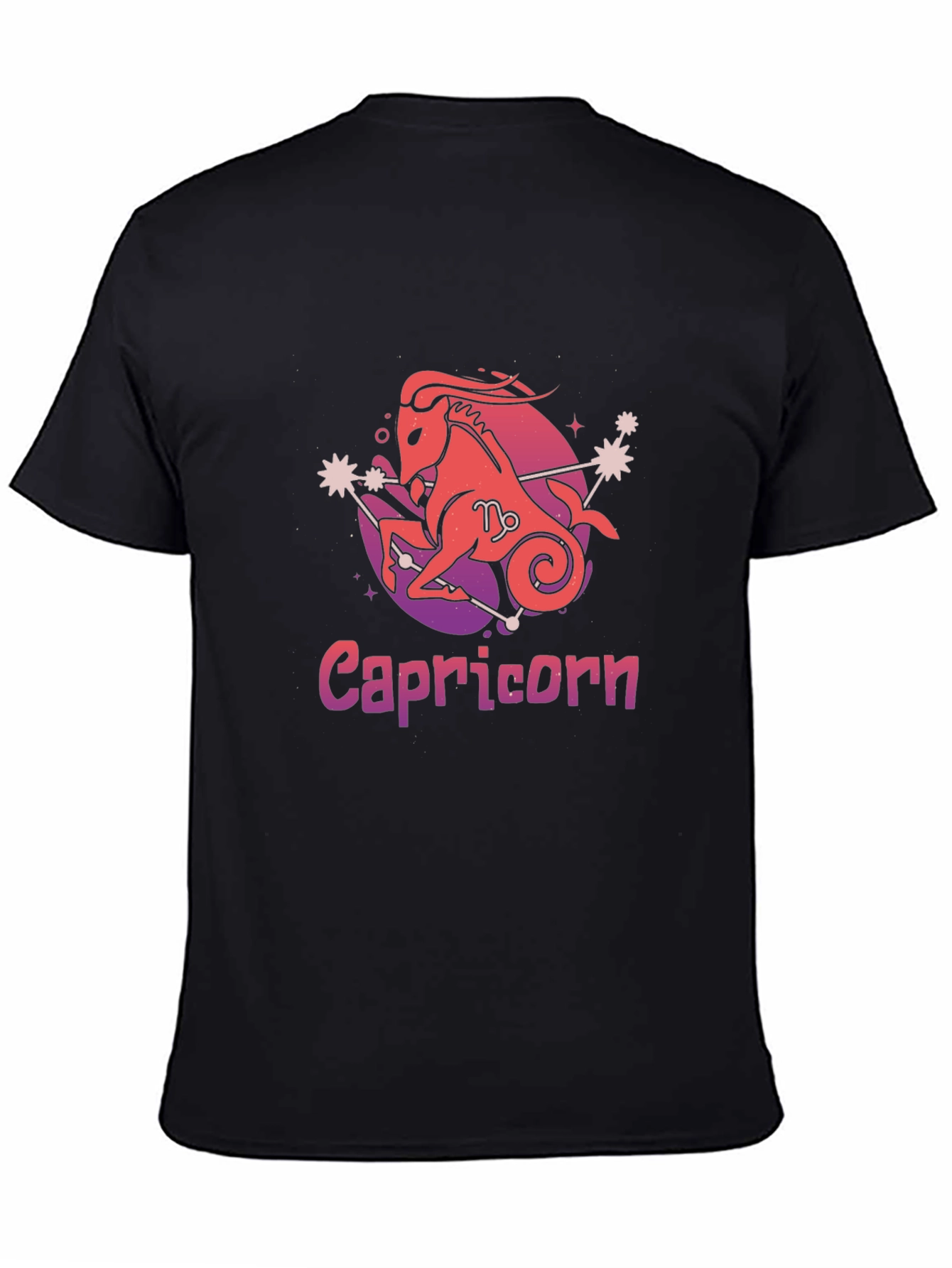 Black Capricorn Zodiac T-Shirt view 4
