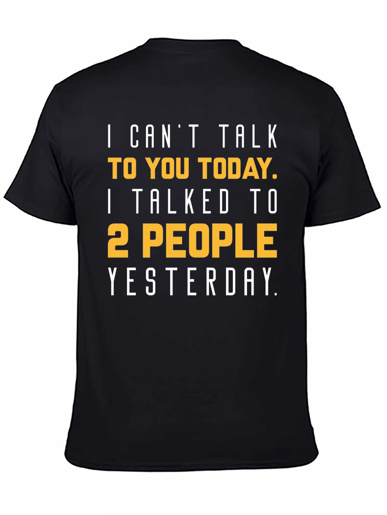 Black Funny Graphic Tee - Introvert Humor view 4