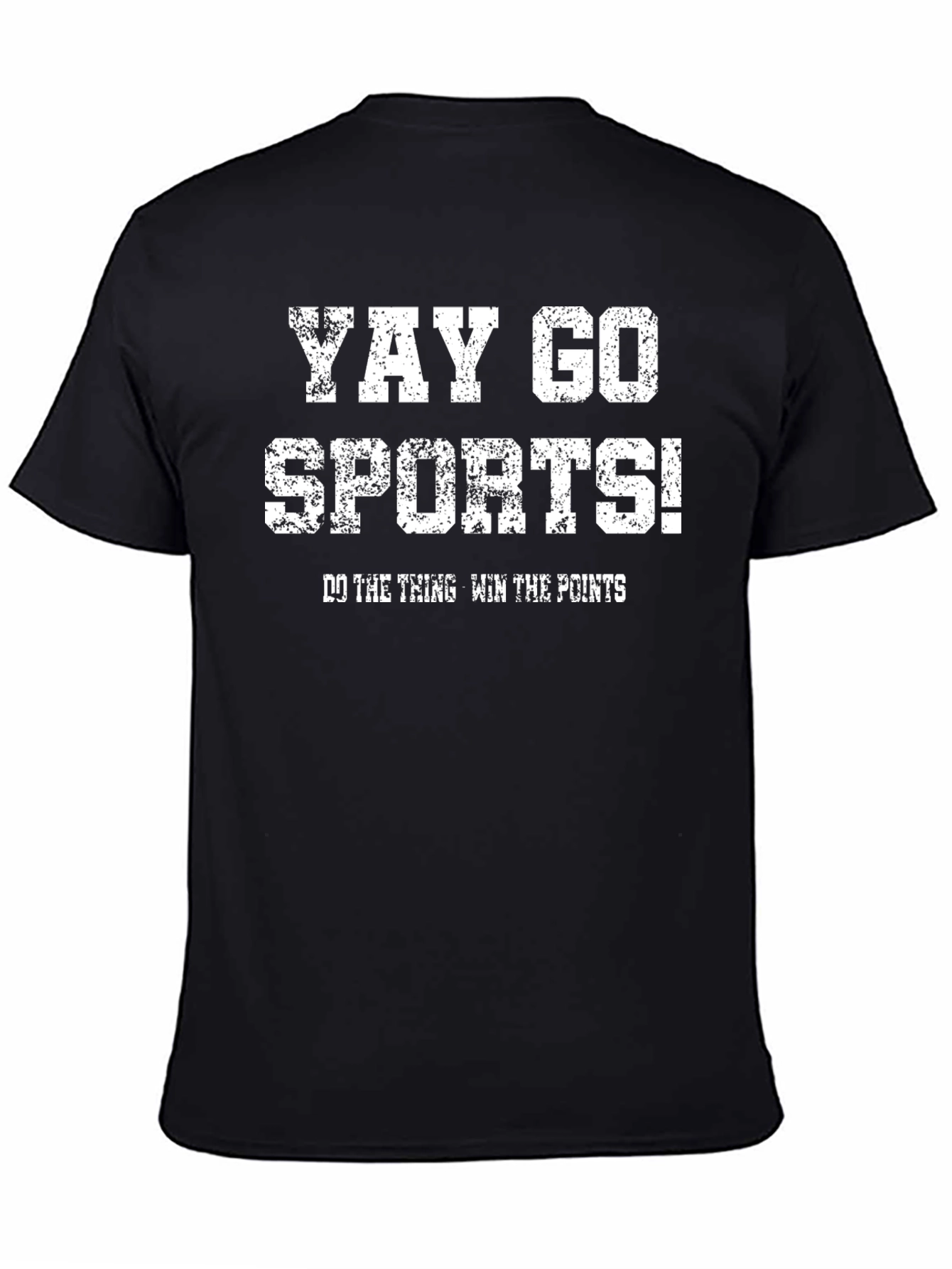 Black Yay Go Sports! Graphic T-Shirt view 4