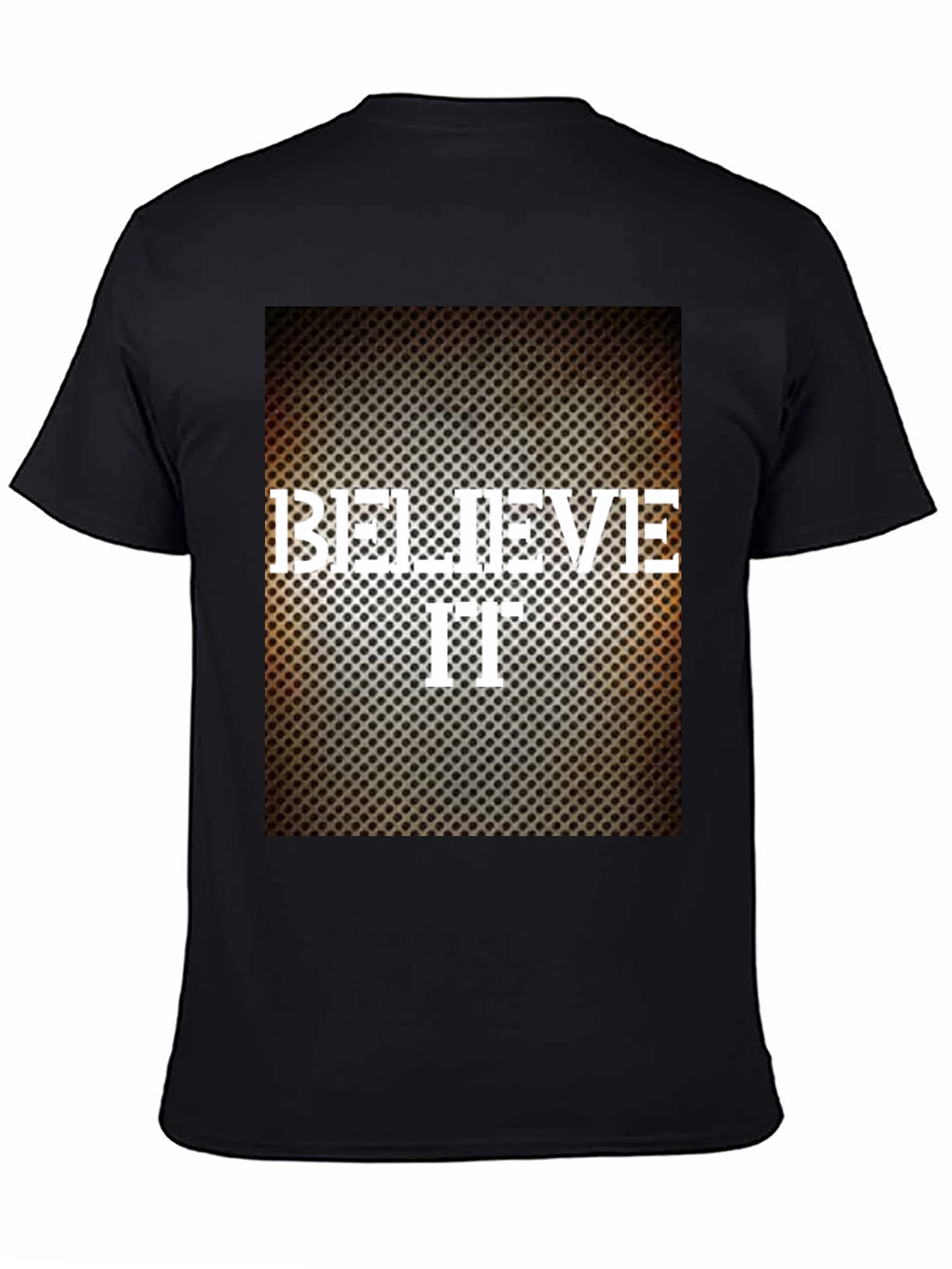 Black Believe It Graphic Print Black T-Shirt view 4