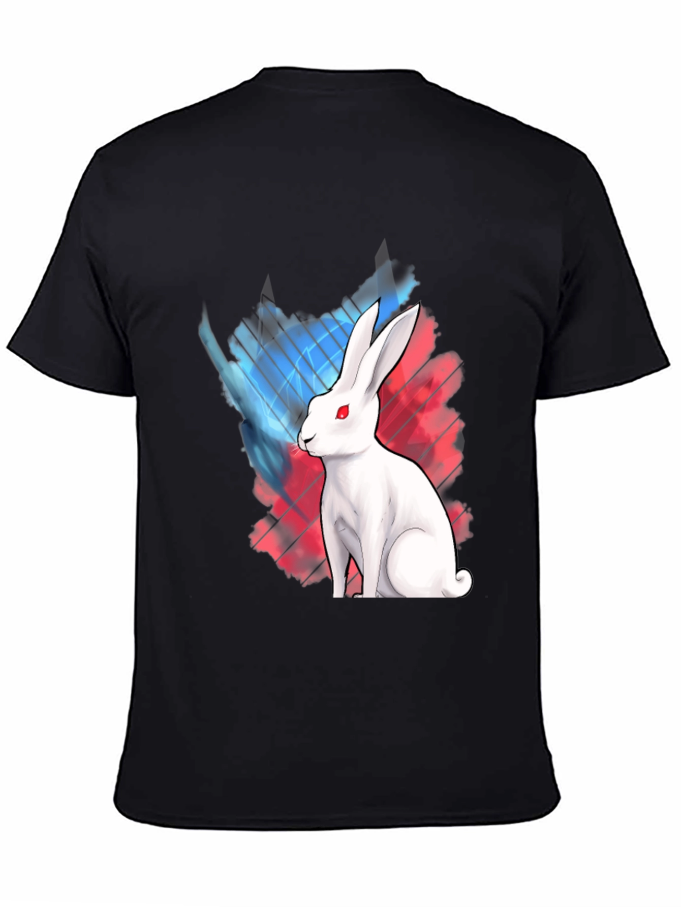 Black Rabbit Graphic Tee - Black Cotton Blend view 4