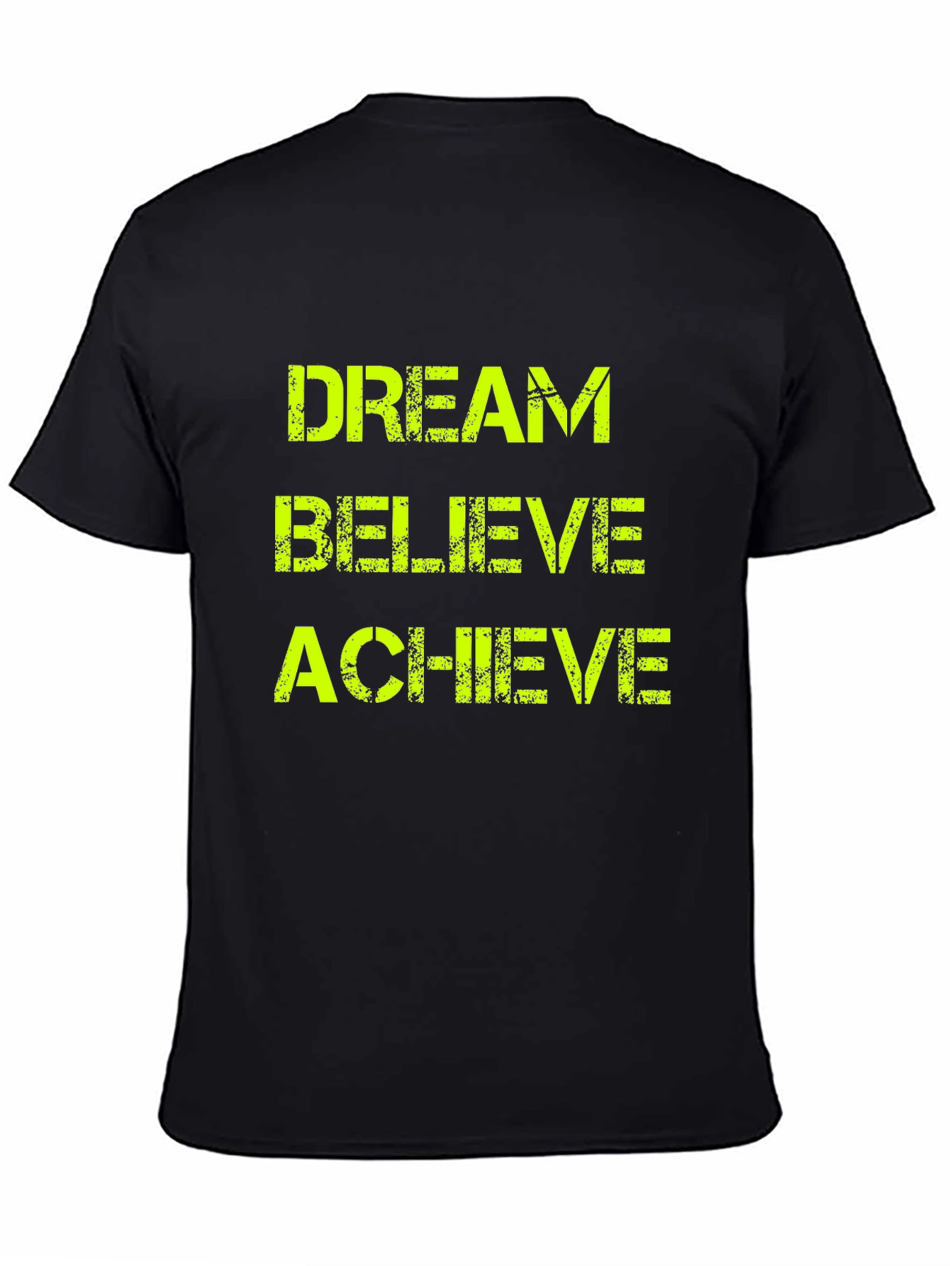 Black Dream Believe Achieve Graphic Tee - Black view 4