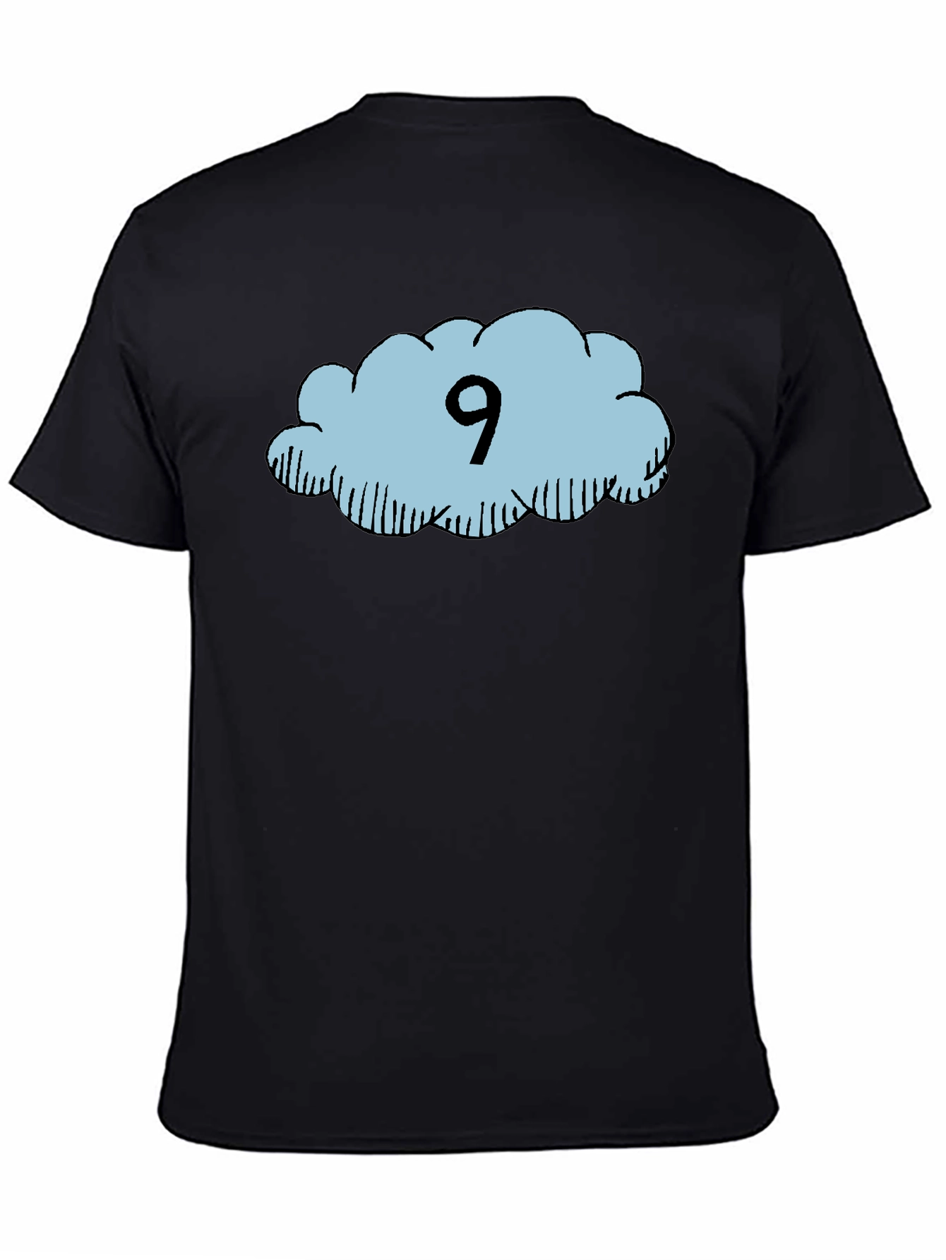Black Cloud Nine T-Shirt - Black Cotton Tee view 4