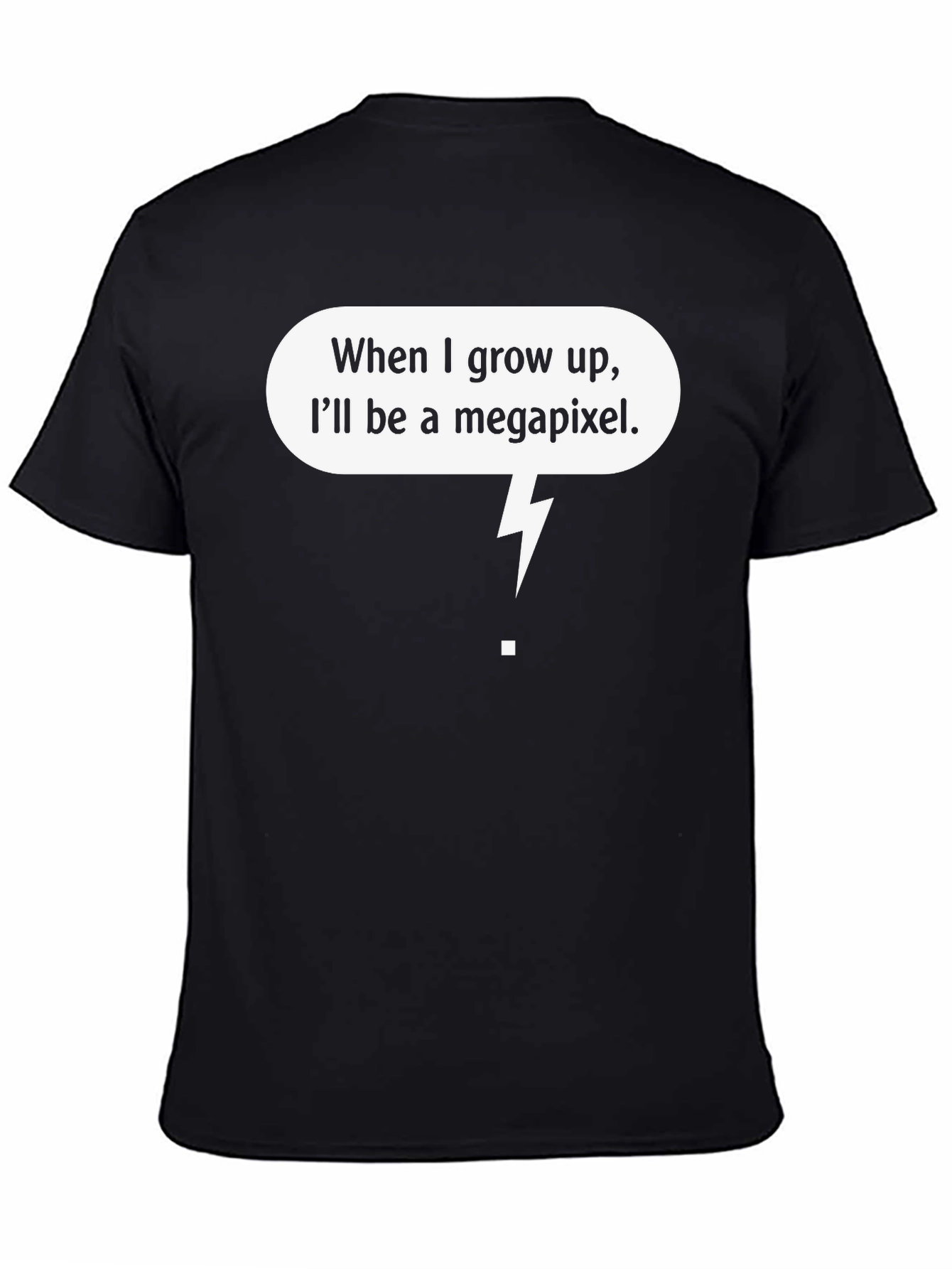 Black Megapixel Dreamer T-Shirt - Funny Photography Tee view 4