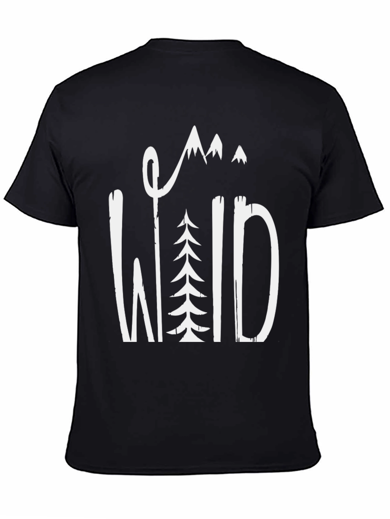 Black Wild Adventure Black Graphic T-Shirt view 4