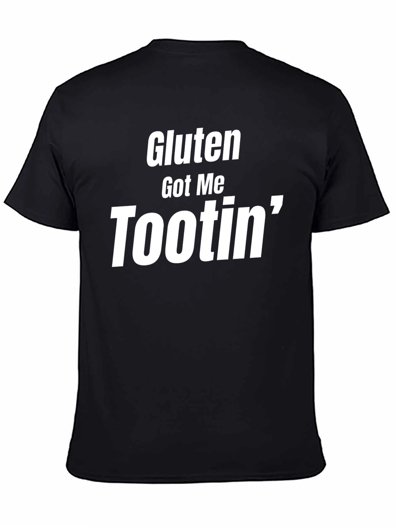 Black Gluten Got Me Tootin' Black T-Shirt view 4