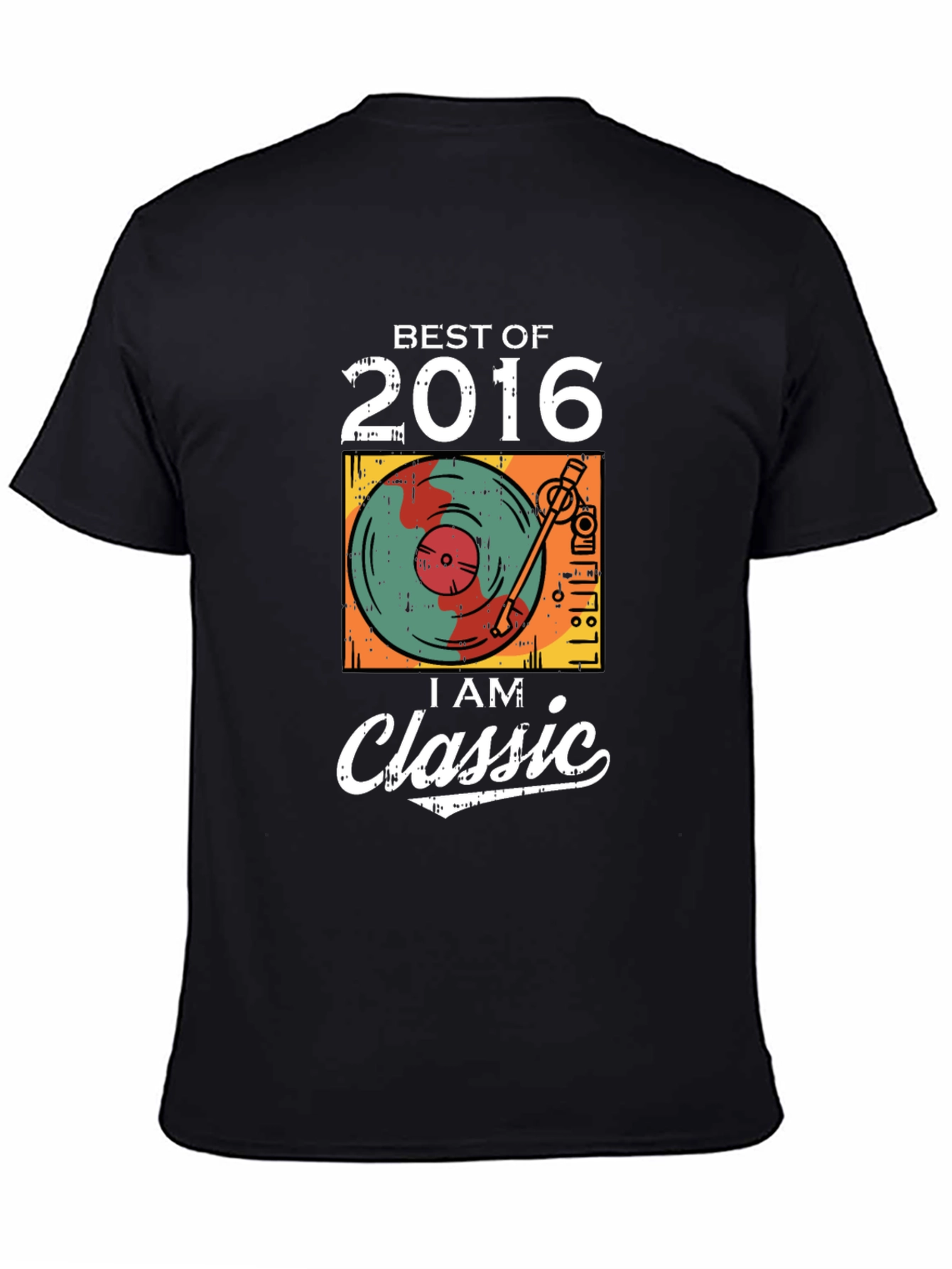 Black Best of 2016 Classic Record Graphic Tee view 4