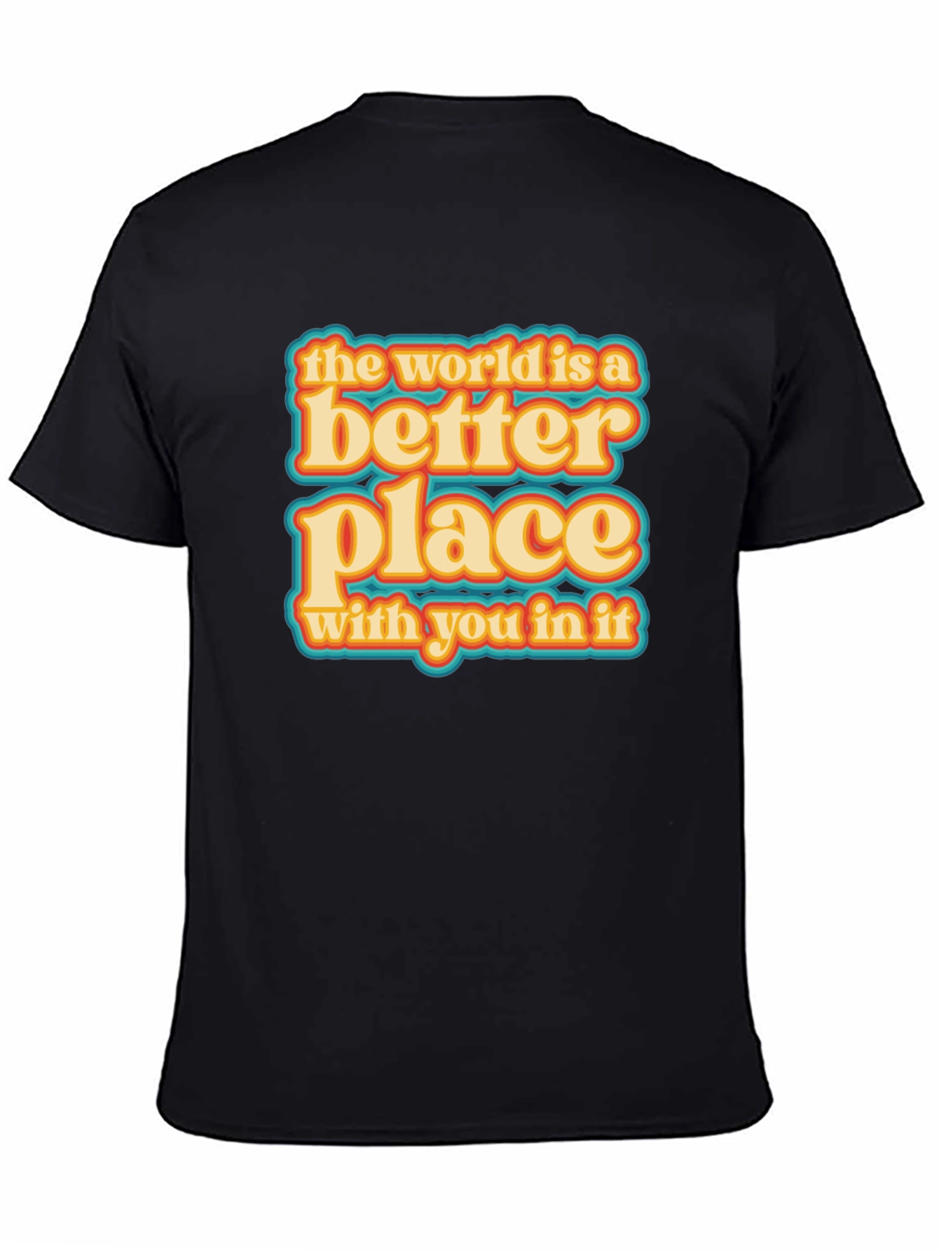 Black Better Place T-Shirt - Positive Graphic Tee view 4
