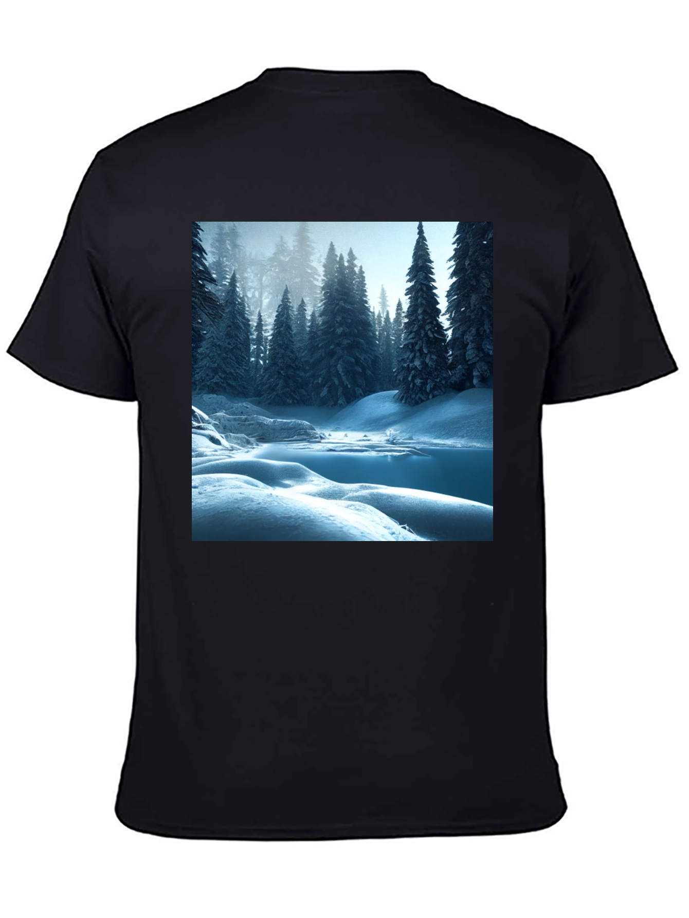 Black Winter Wonderland Graphic Tee - Black view 4
