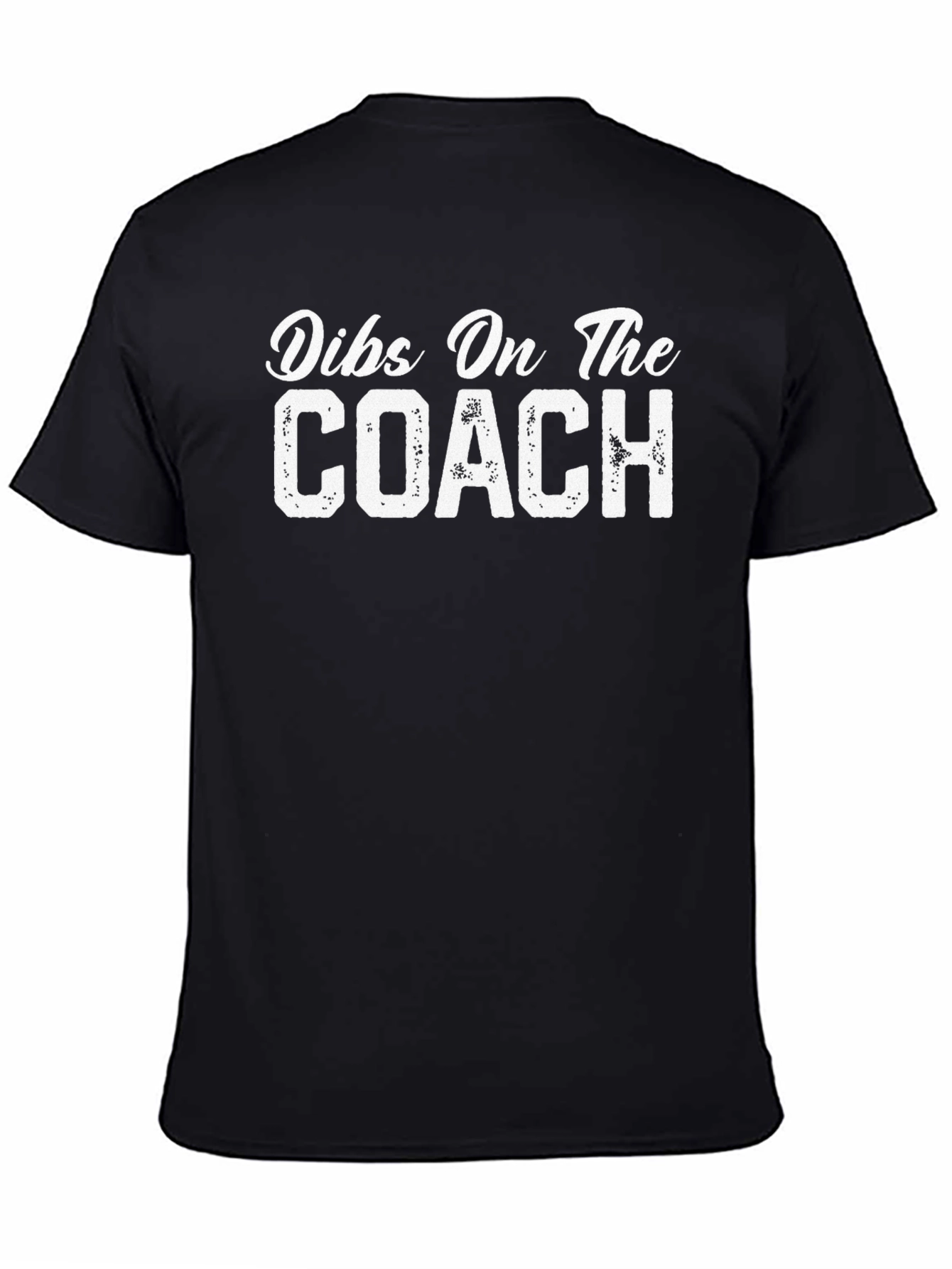 Black Dibs On The Coach Graphic Tee -  Funny Sports T-Shirt view 4