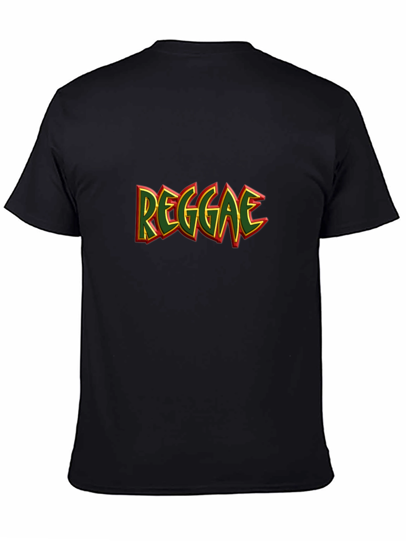 Black Reggae Style Graphic T-Shirt - Black view 4