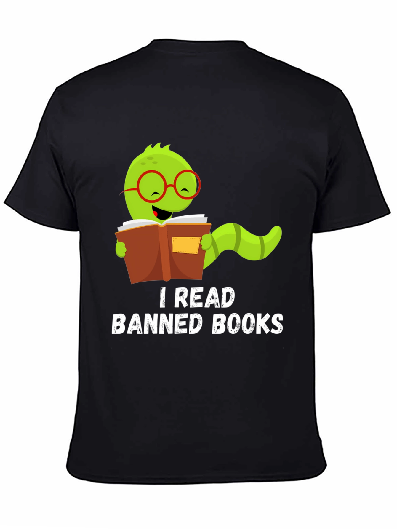 Black I Read Banned Books T-Shirt view 4