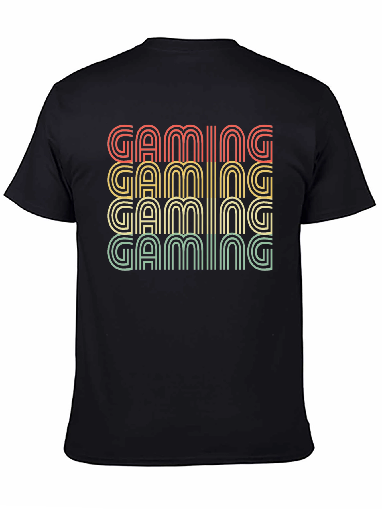 Black Retro Gaming T-Shirt - Cool Gamer Tee view 4