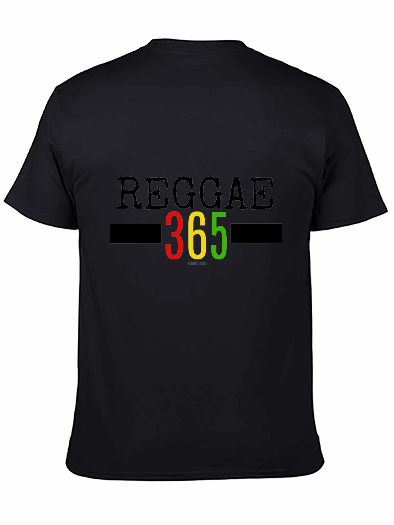 Black Reggae 365 T-Shirt Black Graphic Tee view 4