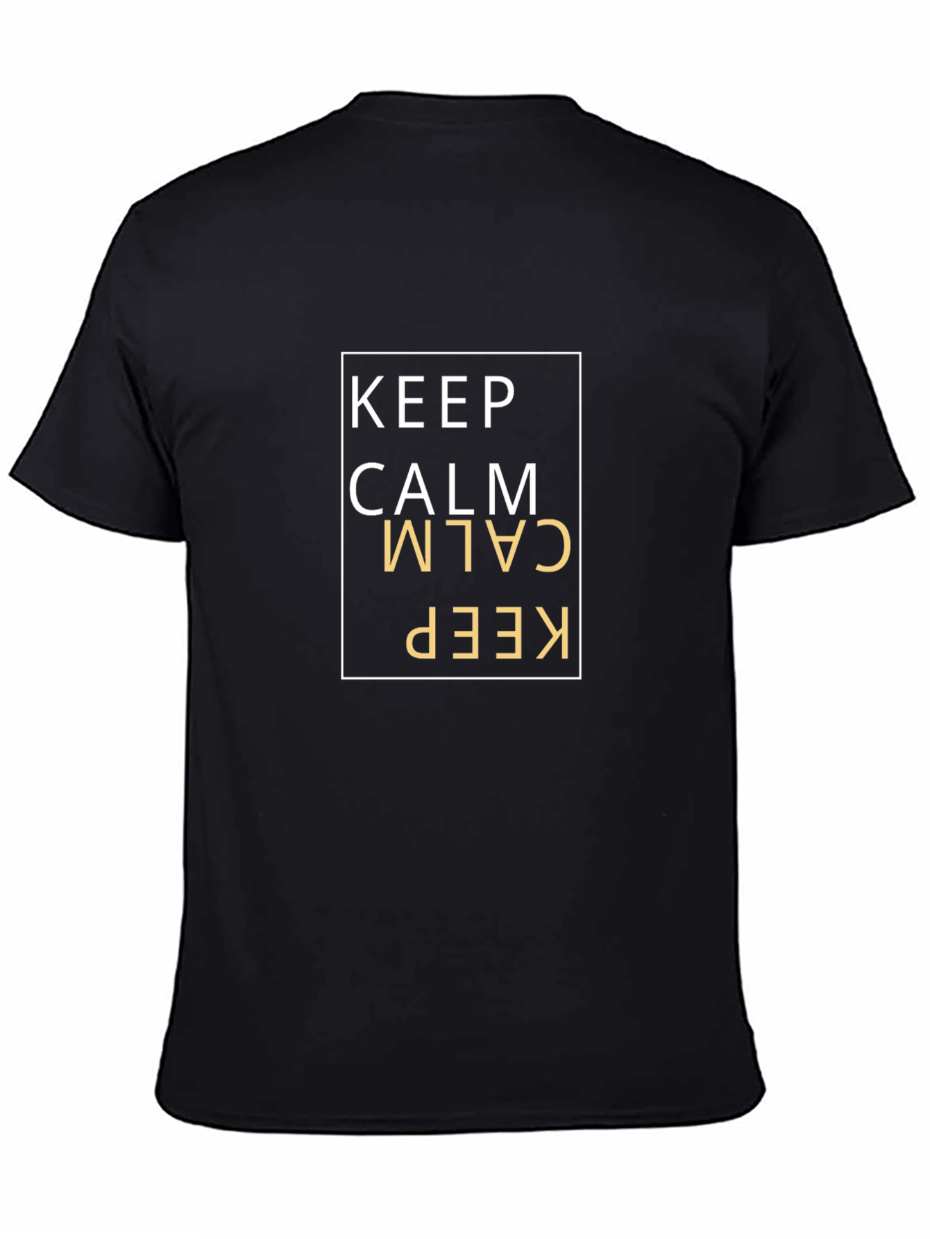 Black Keep Calm Graphic Print Tee - Classic Black view 4