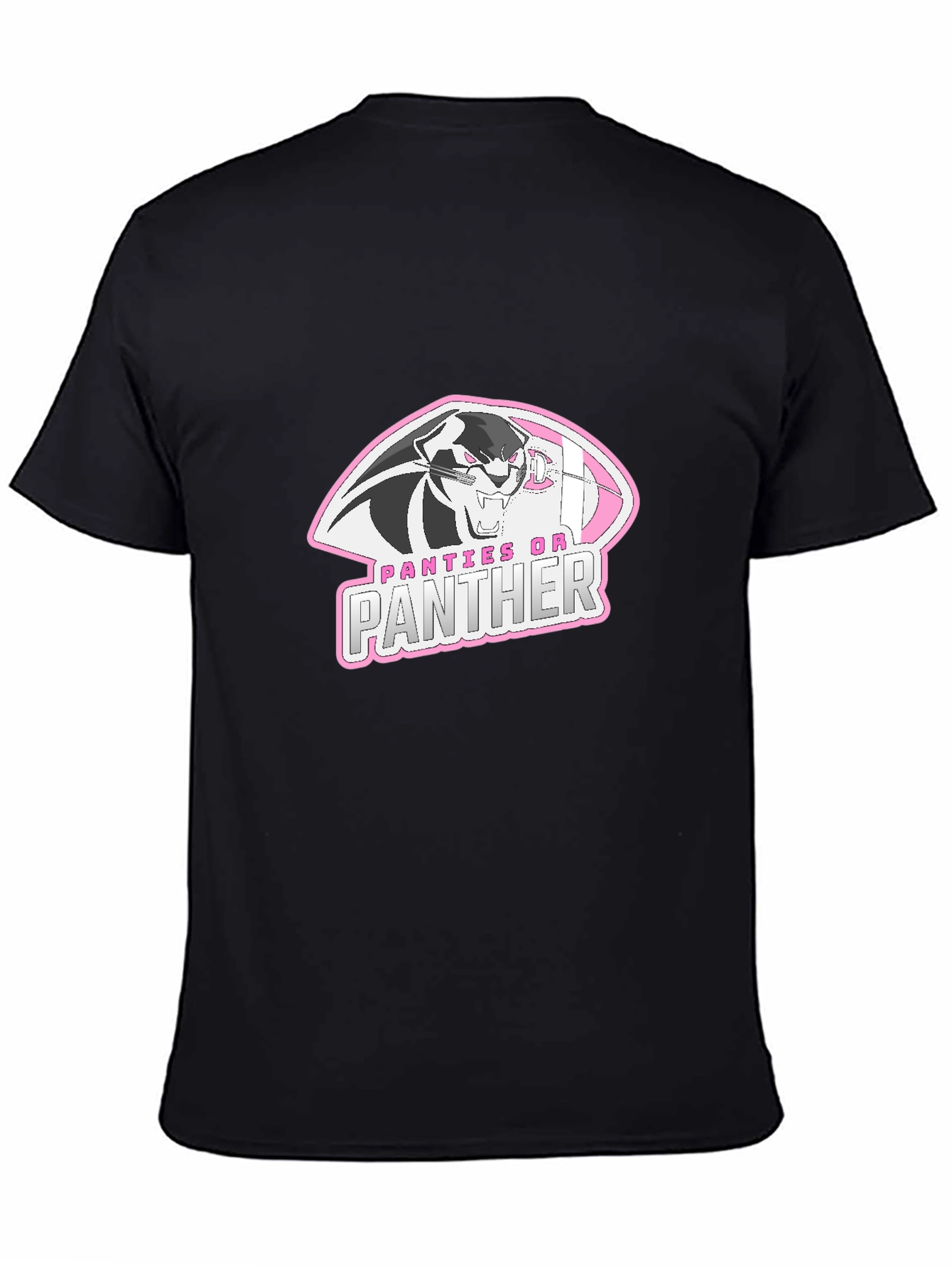 Black Panties On Panther Black Graphic Tee view 4