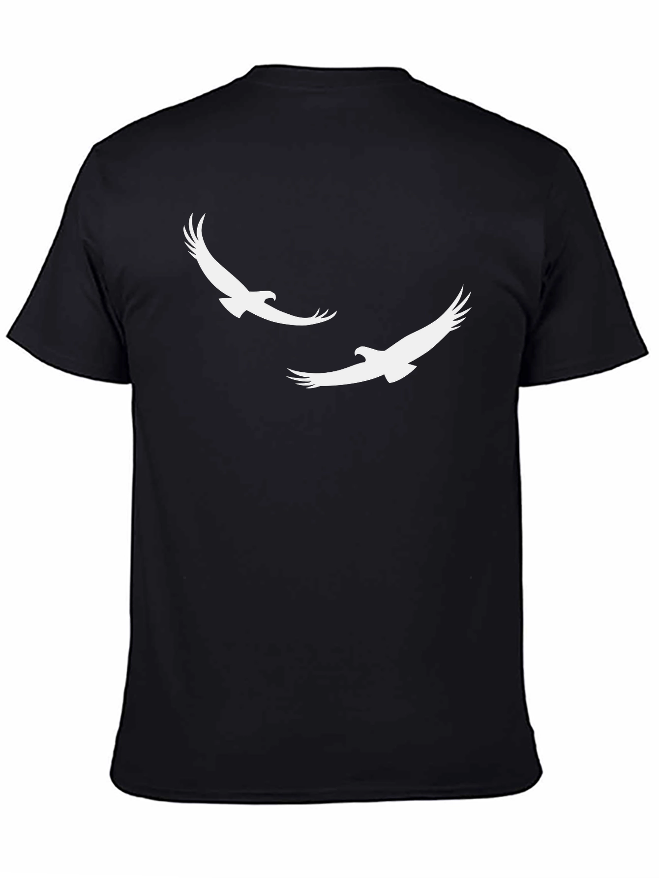 Black Black Tee with Eagle Graphic view 4