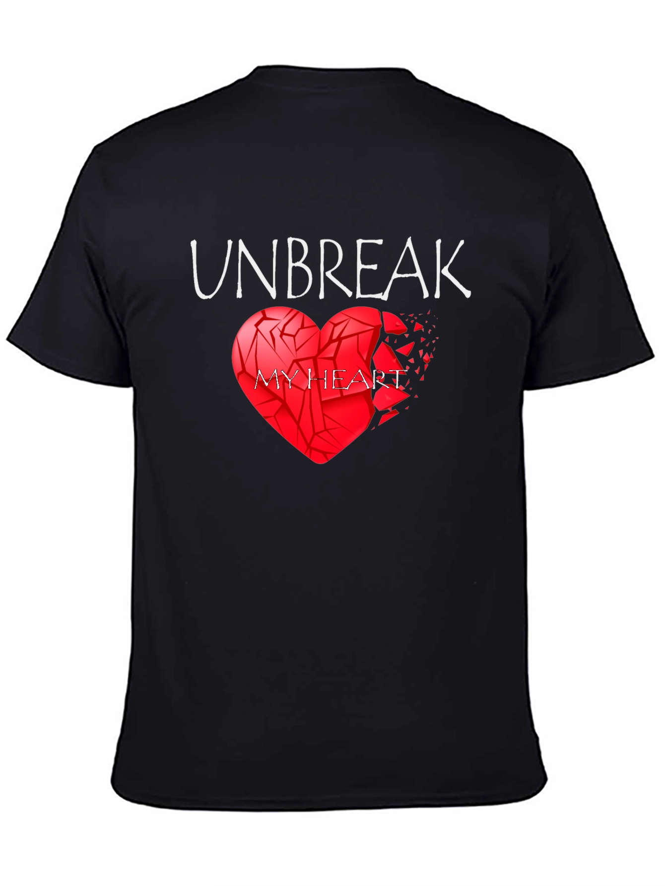 Black Unbreak My Heart Graphic Tee - Trendy Comfort Fit view 4