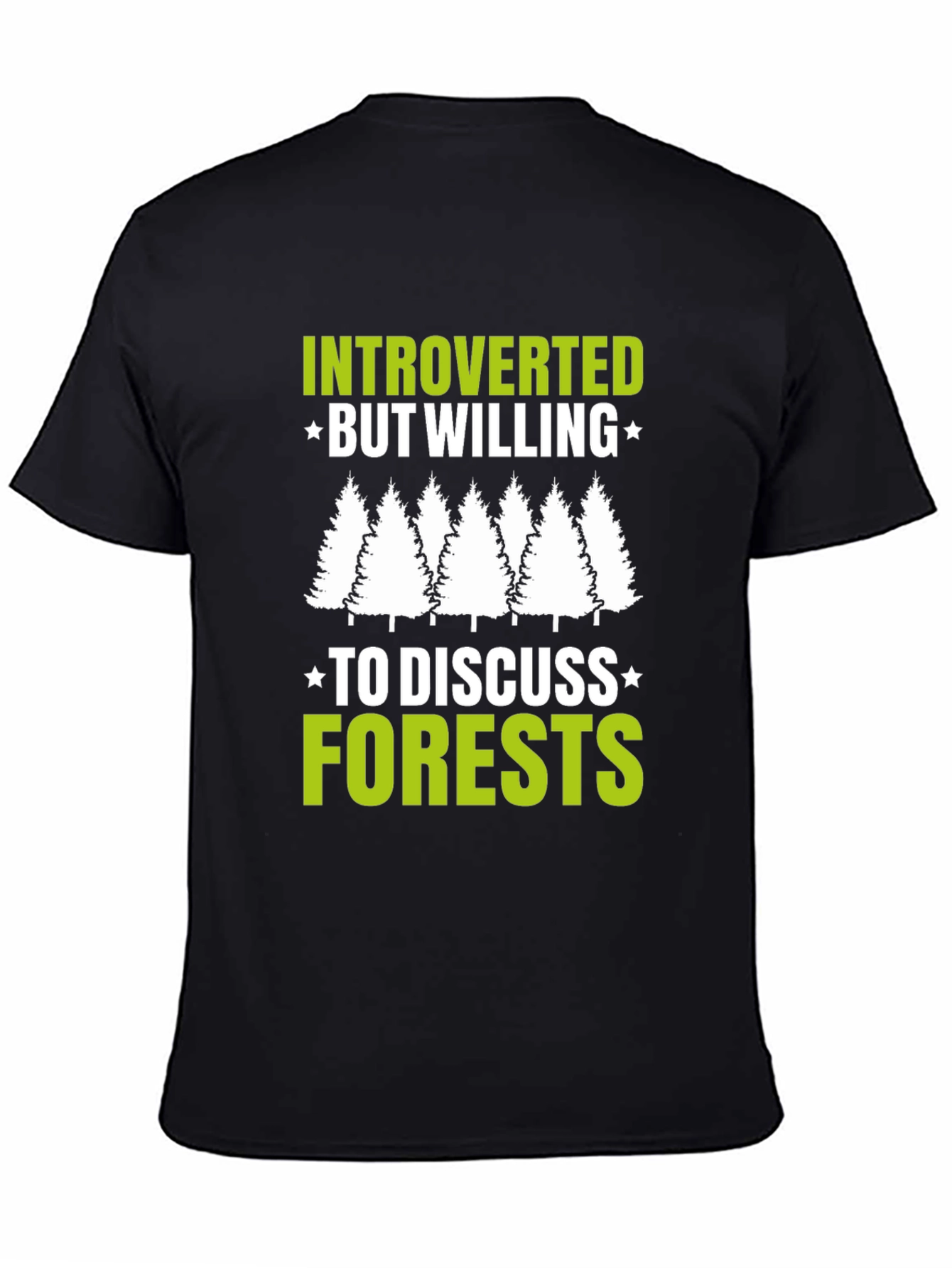 Black Introverted Forest Lover Tee view 4