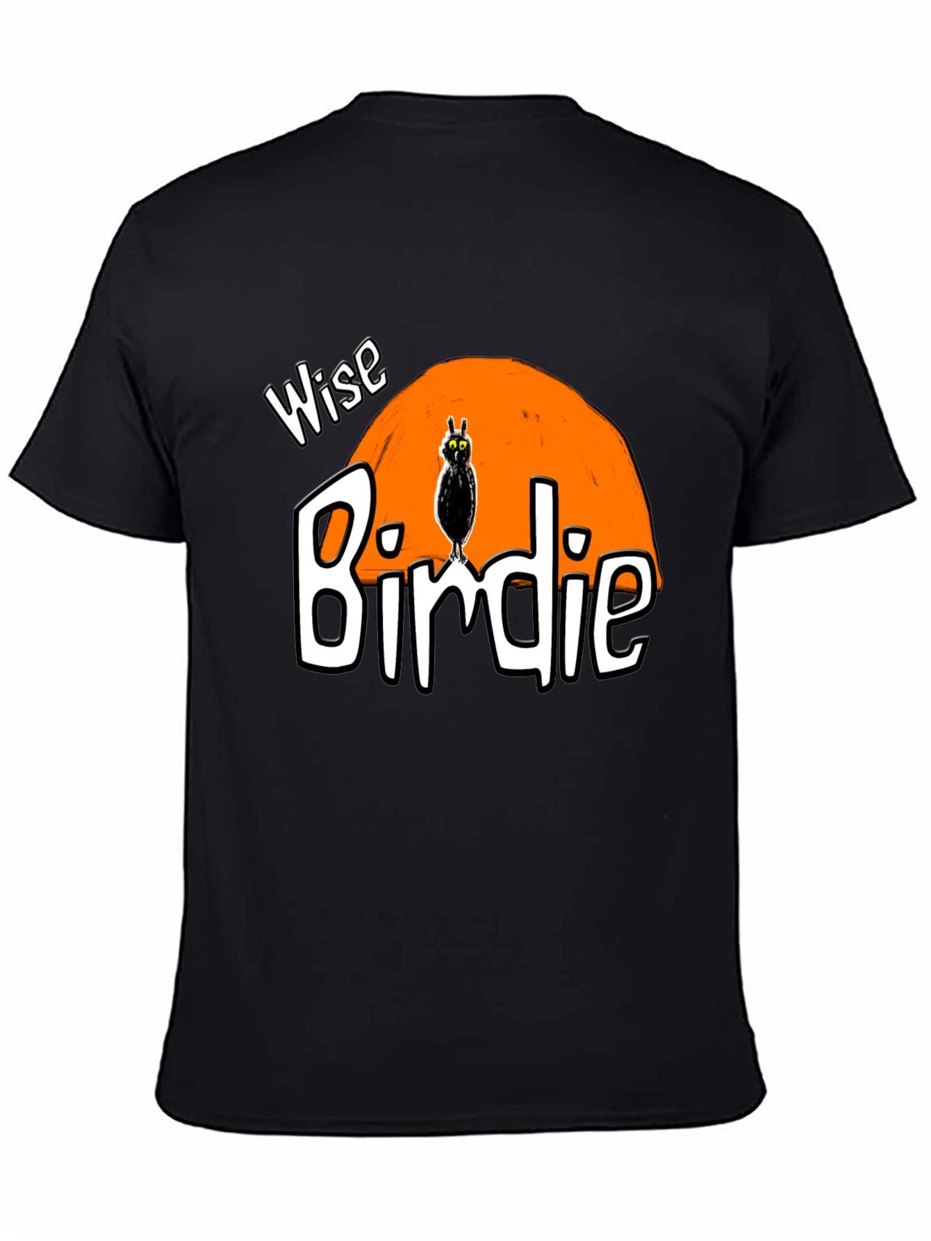 Black Wise Birdie Graphic T-Shirt - Unisex view 4