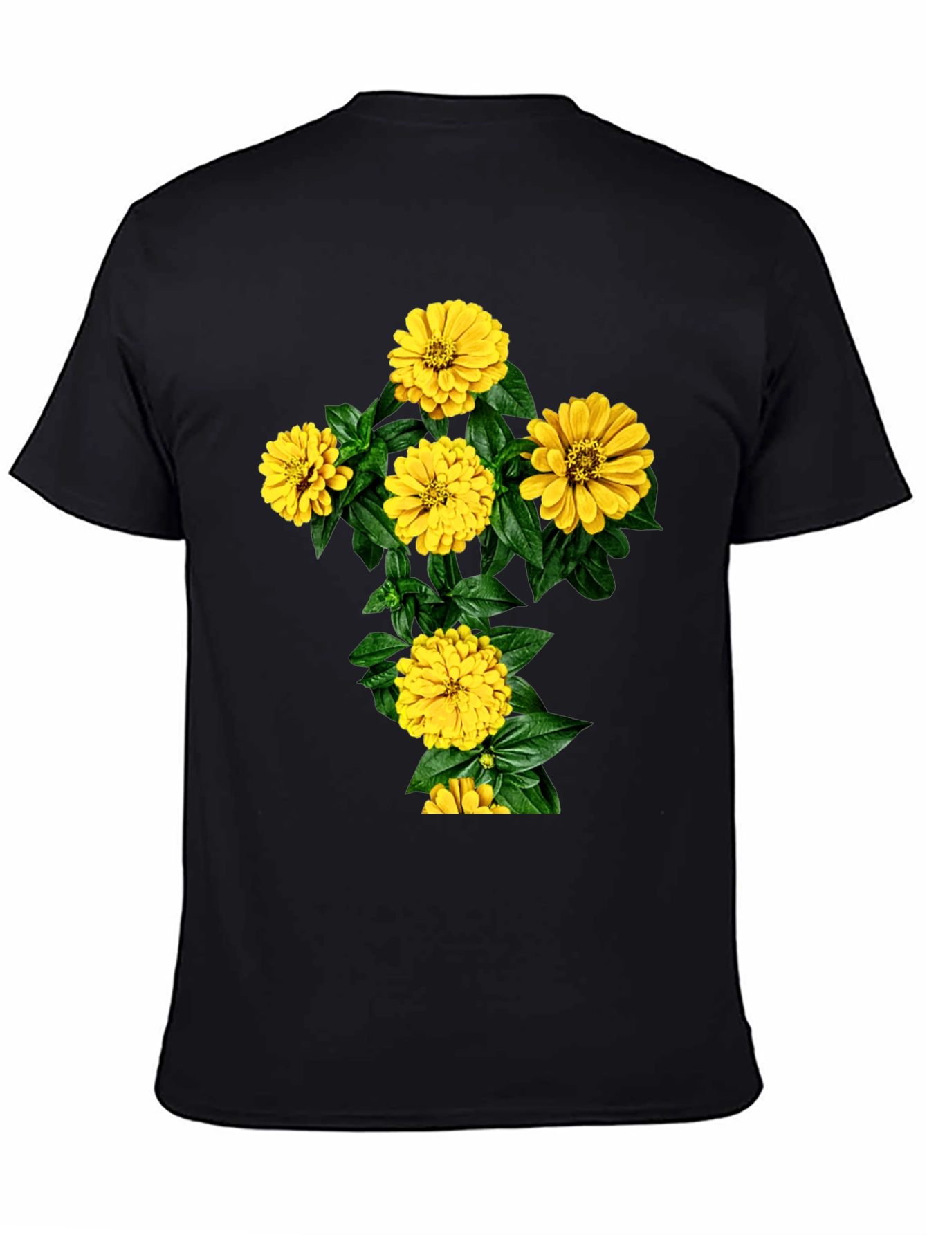 Black Floral Cross Graphic Tee - Stylish Comfort view 4