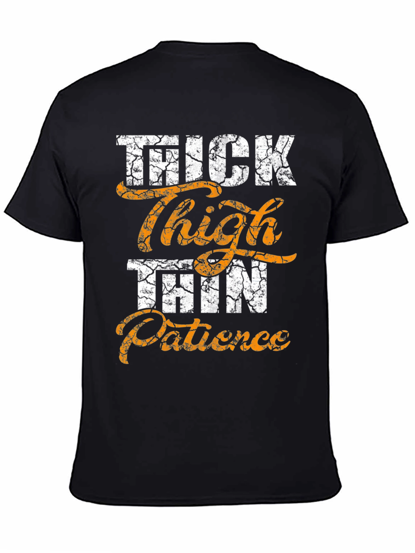 Black Thick Thighs Thin Patience Graphic T-Shirt view 4