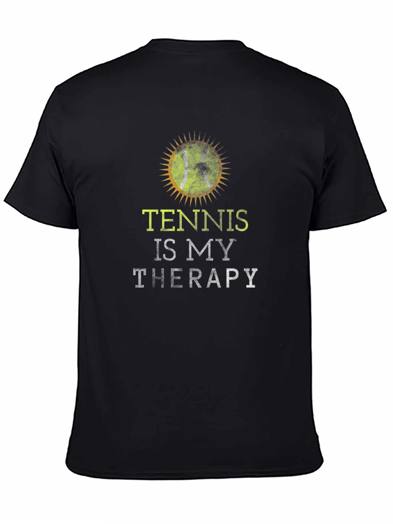 Black Tennis is My Therapy Graphic T-Shirt view 4