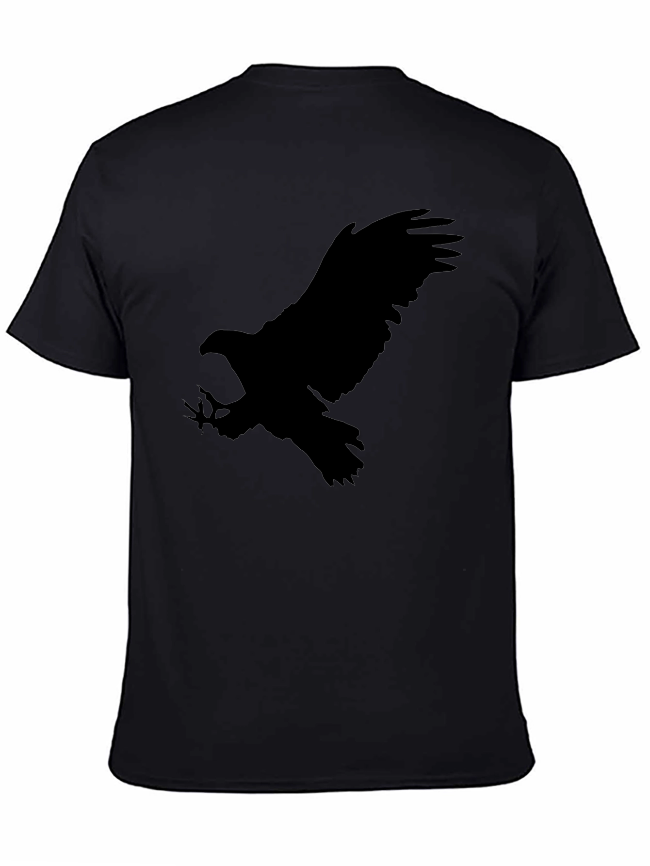 Black Eagle Silhouette Black Graphic Tee view 4