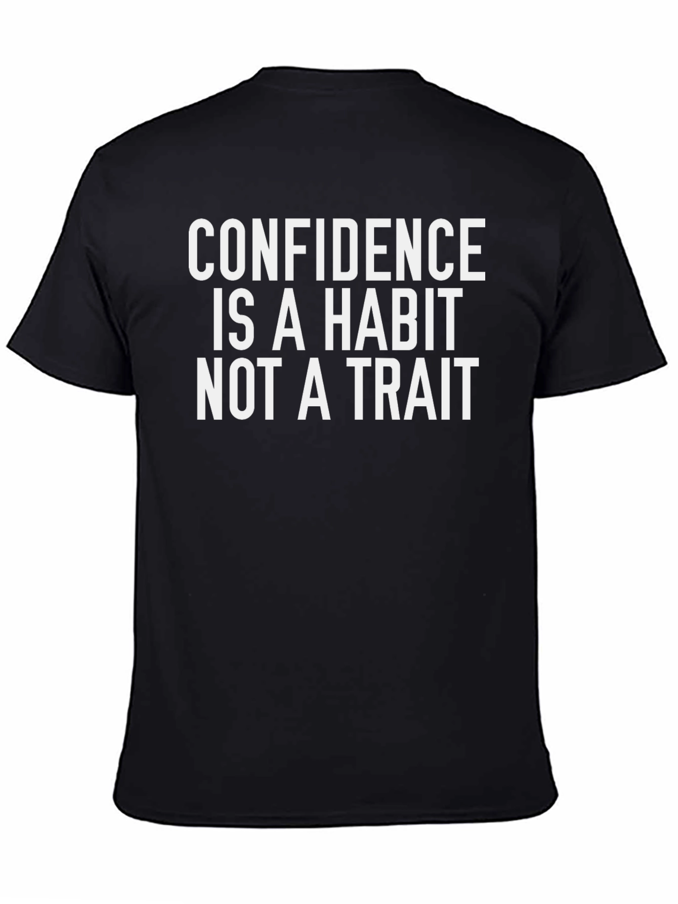 Black Confidence Habit Tee - Mens Graphic T-Shirt view 4