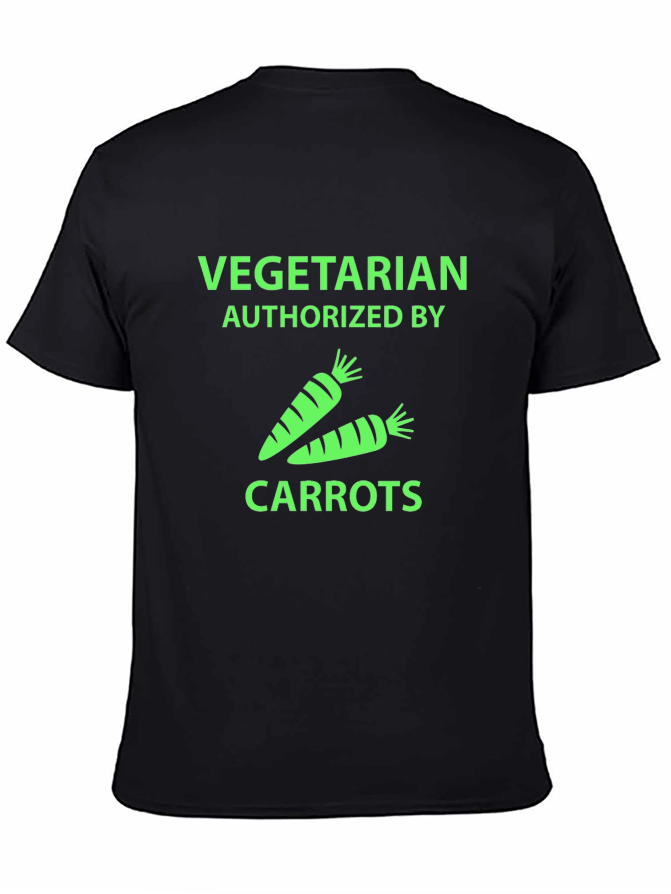 Black Vegetarian Approved Carrot Graphic T-Shirt view 4