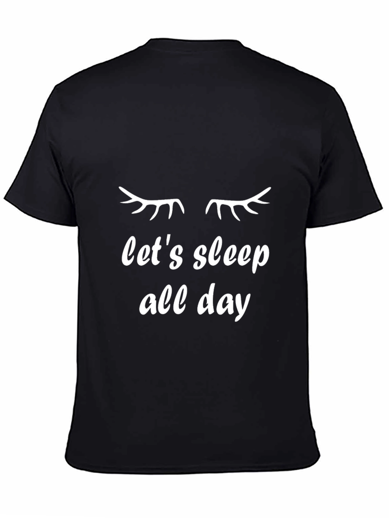Black Let's Sleep All Day Black Tee view 4