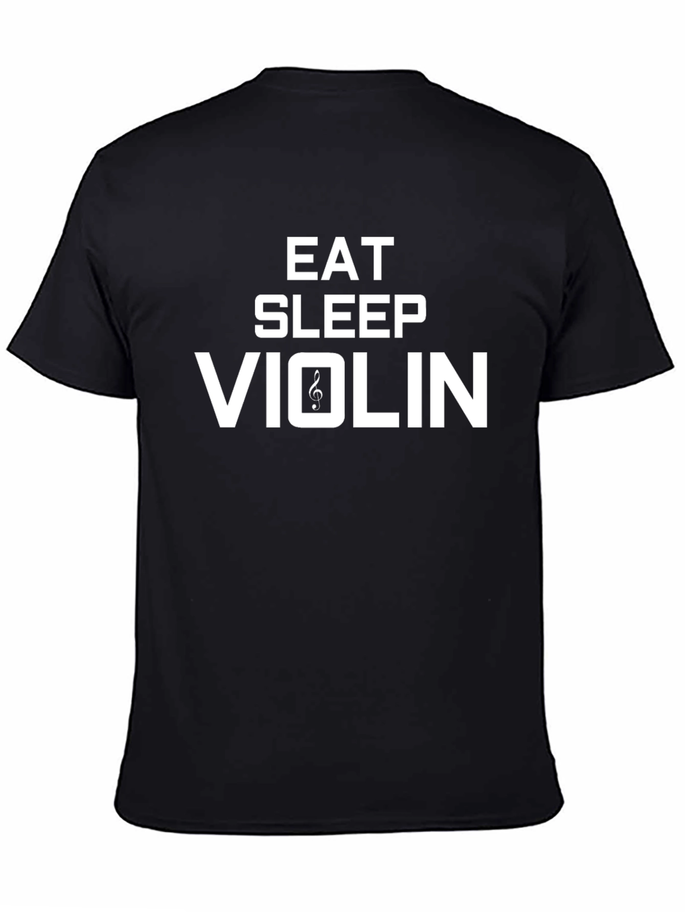 Black Eat Sleep Violin T-Shirt - Musician Tee view 4