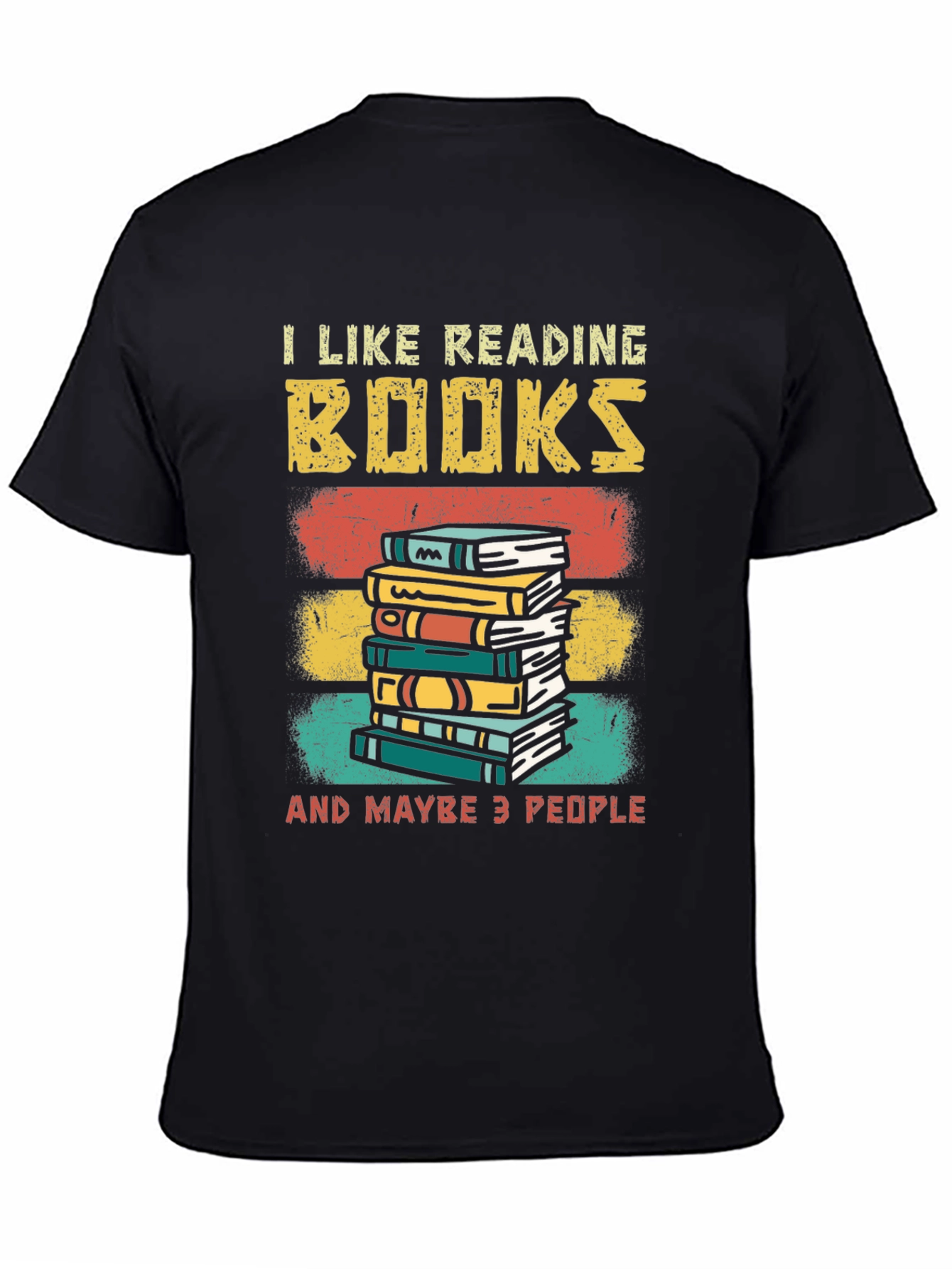 Black I Like Reading Books T-Shirt view 4