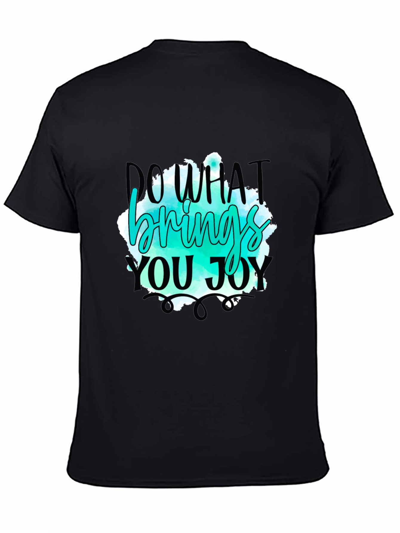 Black Do What Brings You Joy Black Graphic T-Shirt view 4