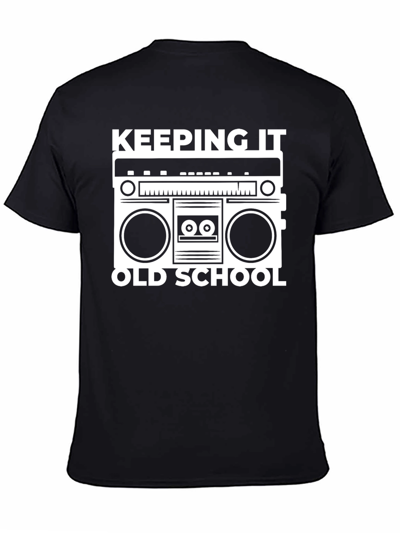 Keeping It Old School Boombox Graphic T-Shirt - 4