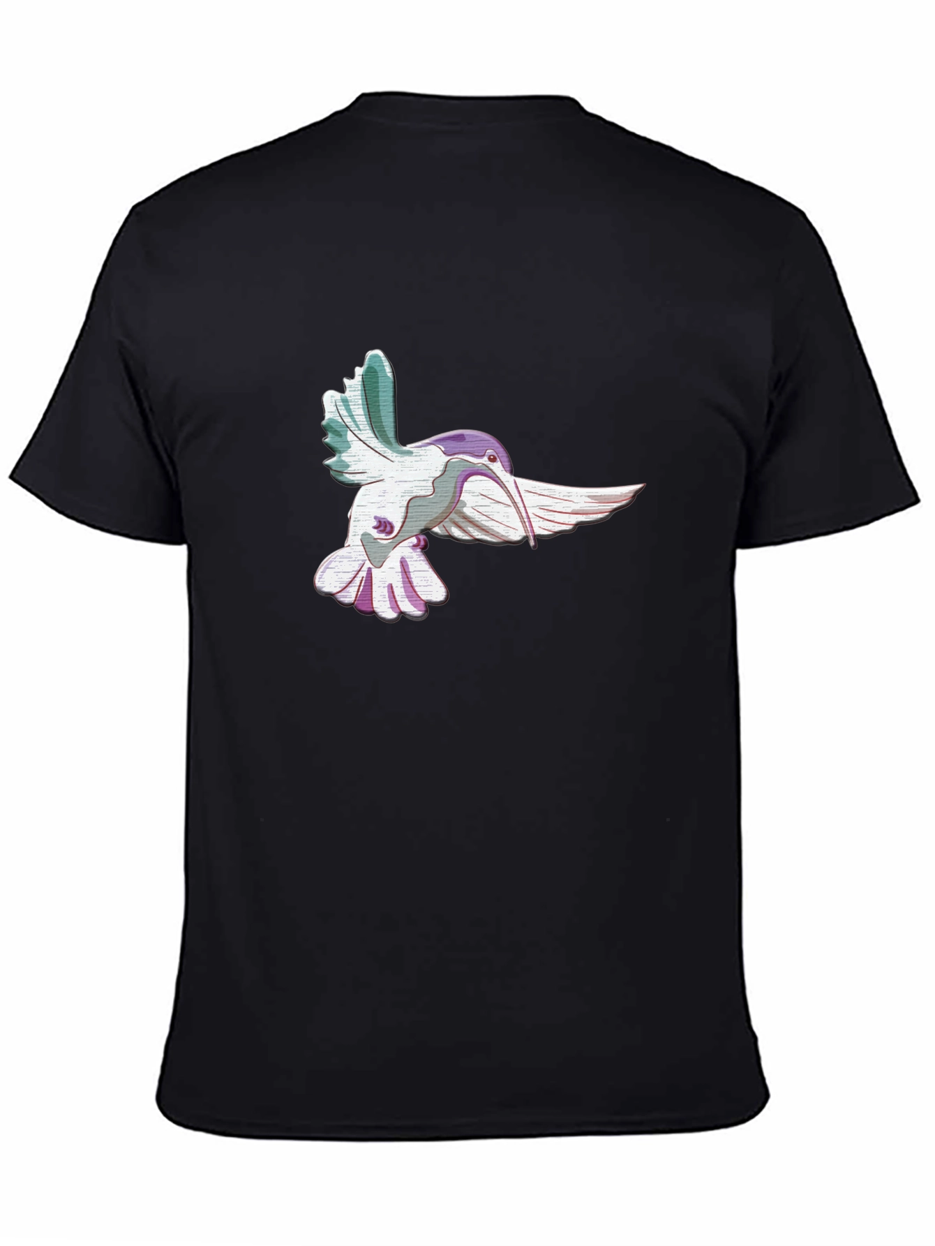 Black Hummingbird Graphic Black T-Shirt view 4