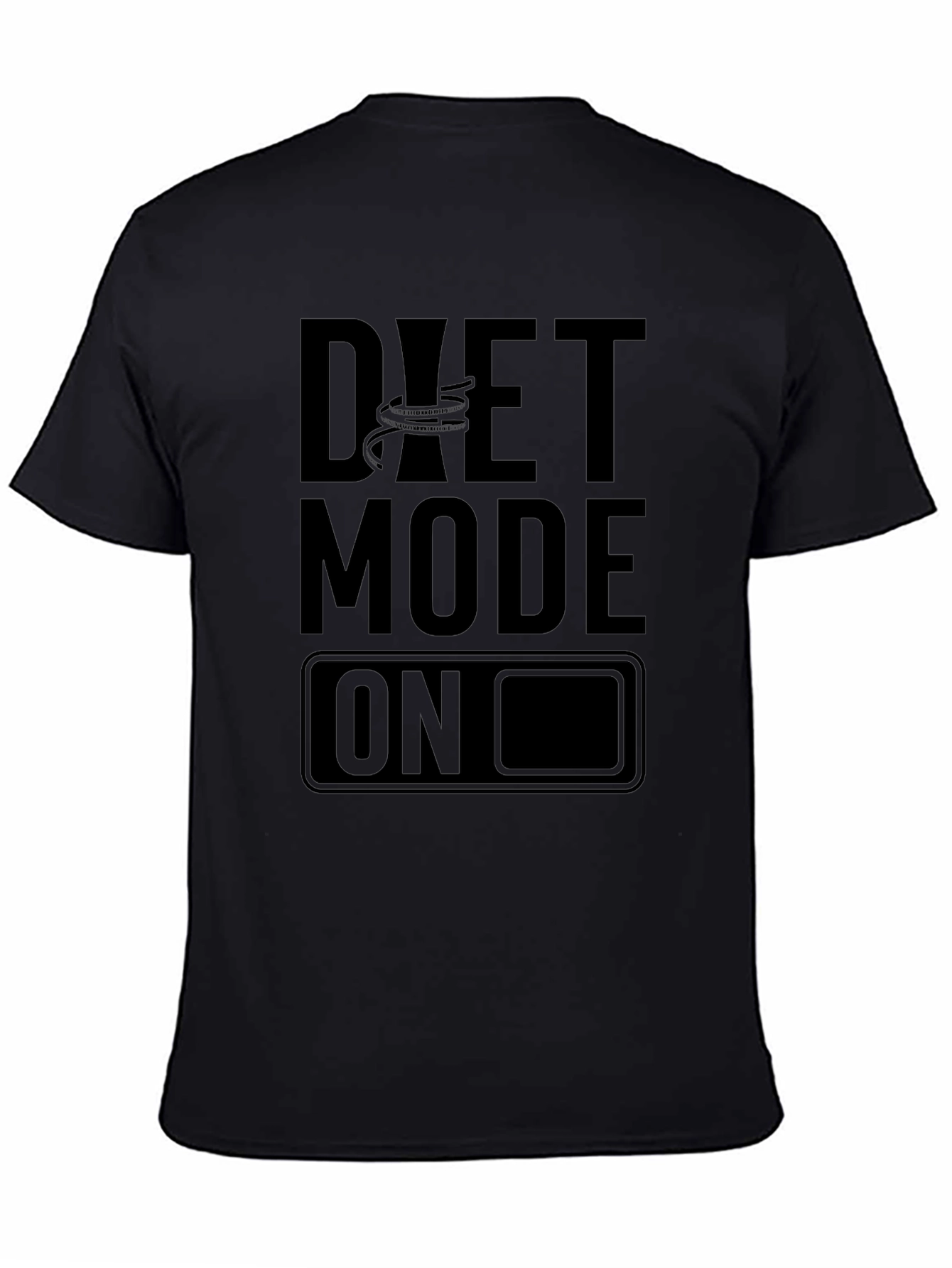 Black Diet Mode On T-Shirt view 4