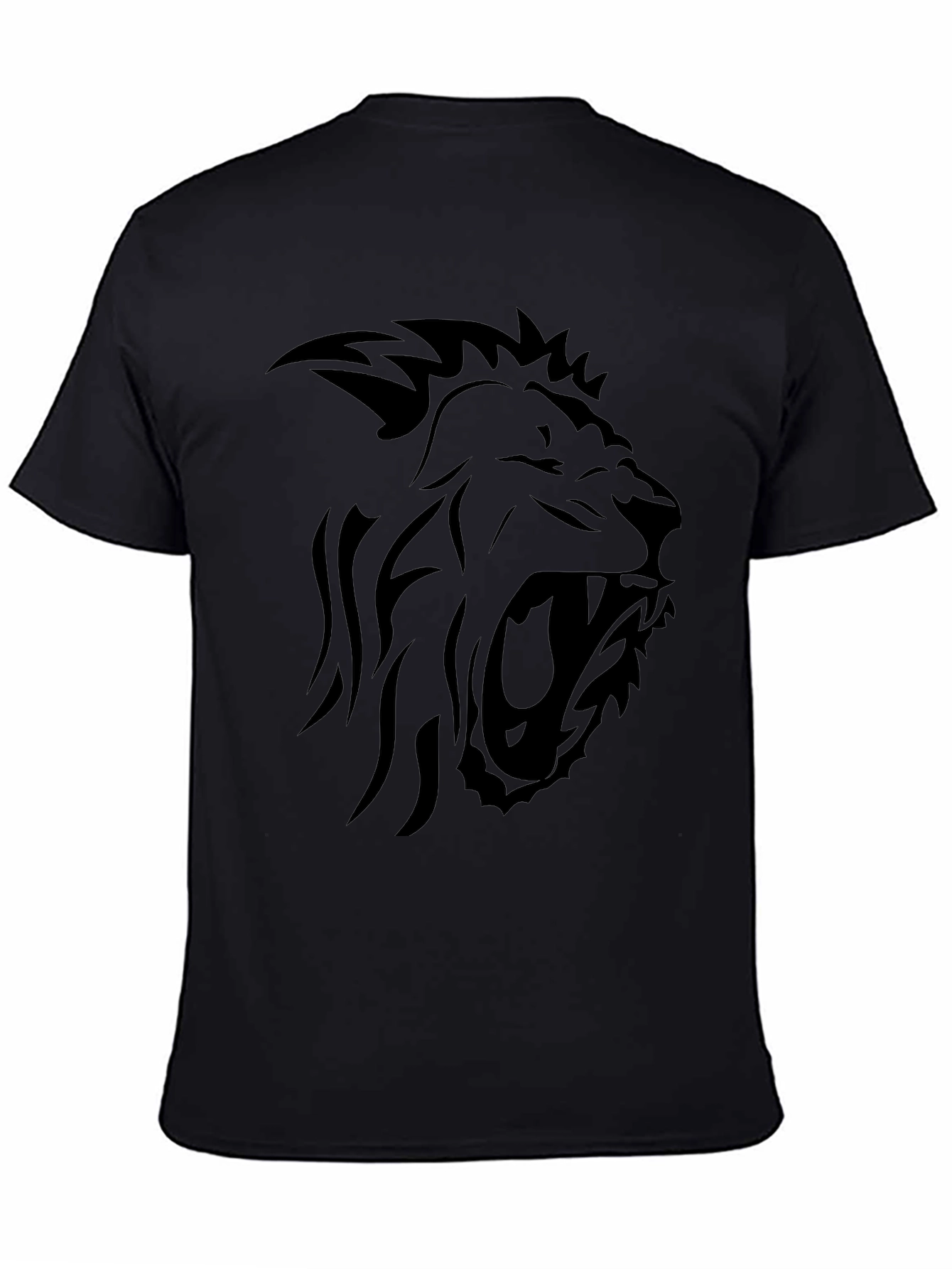 Black Lion Graphic Black T-Shirt - Bold Streetwear Style view 4