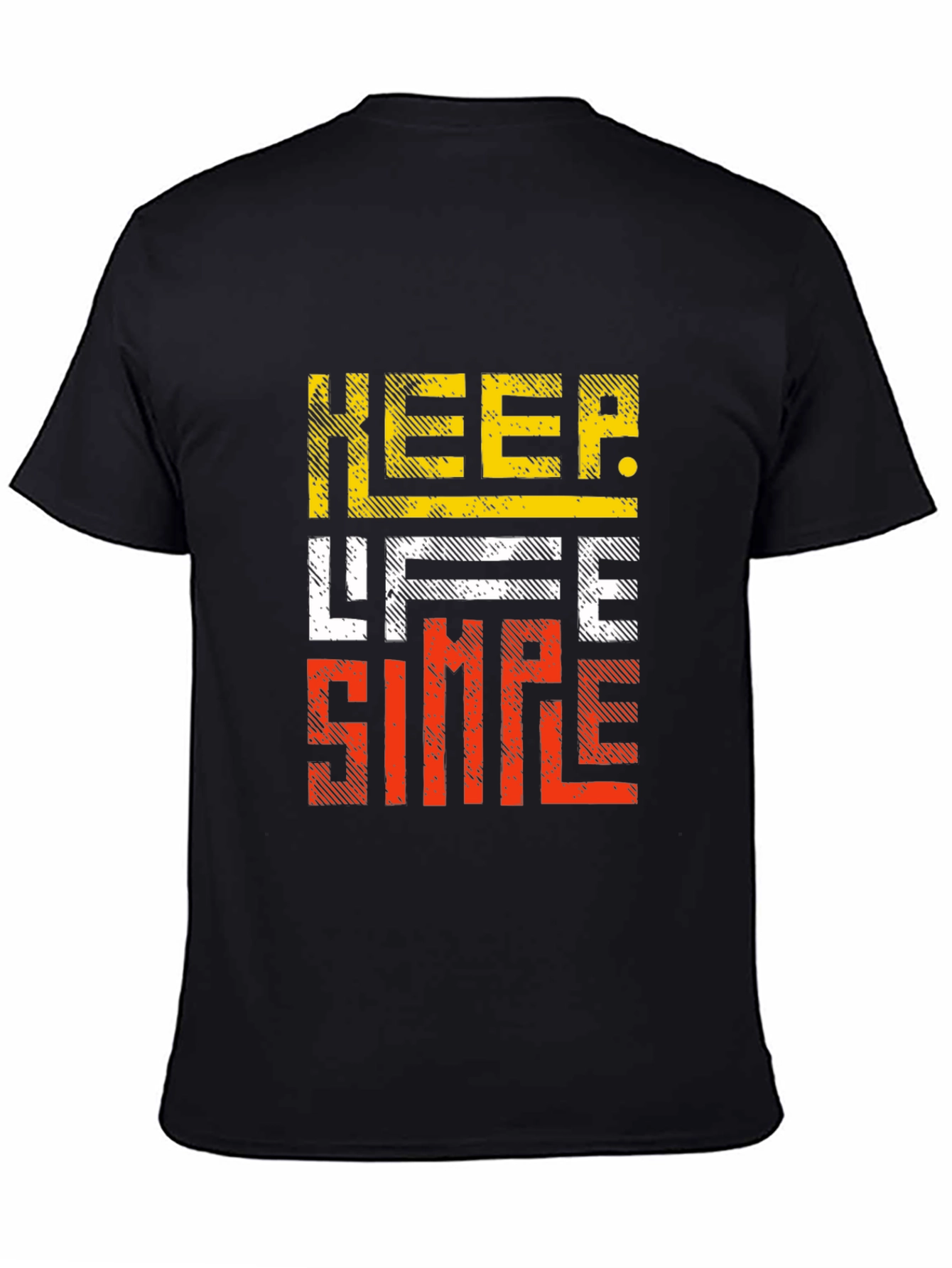 Black Keep Life Simple Graphic Tee - Black view 4