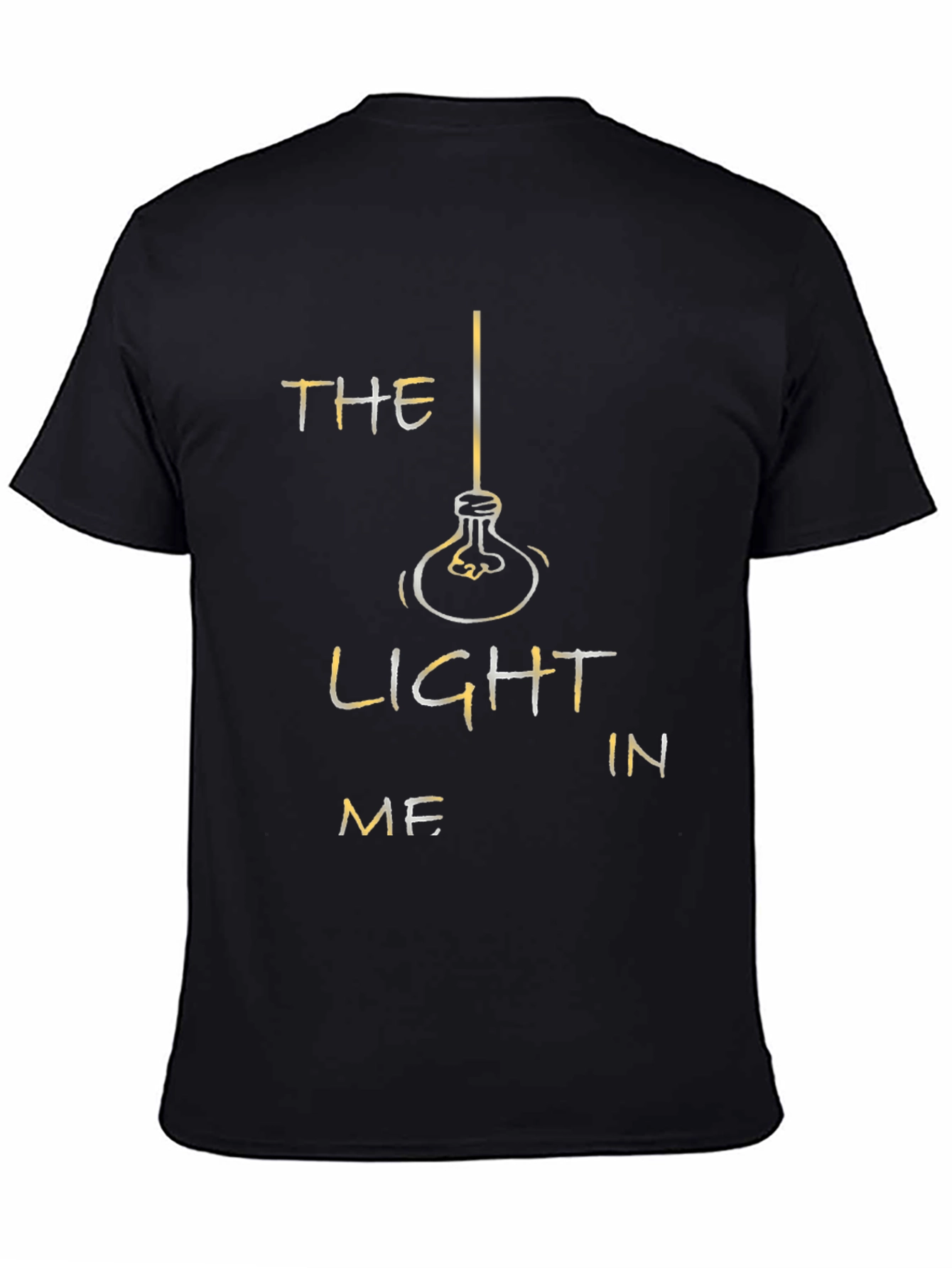 Black The Light in Me Graphic Tee - Black Cotton Blend view 4