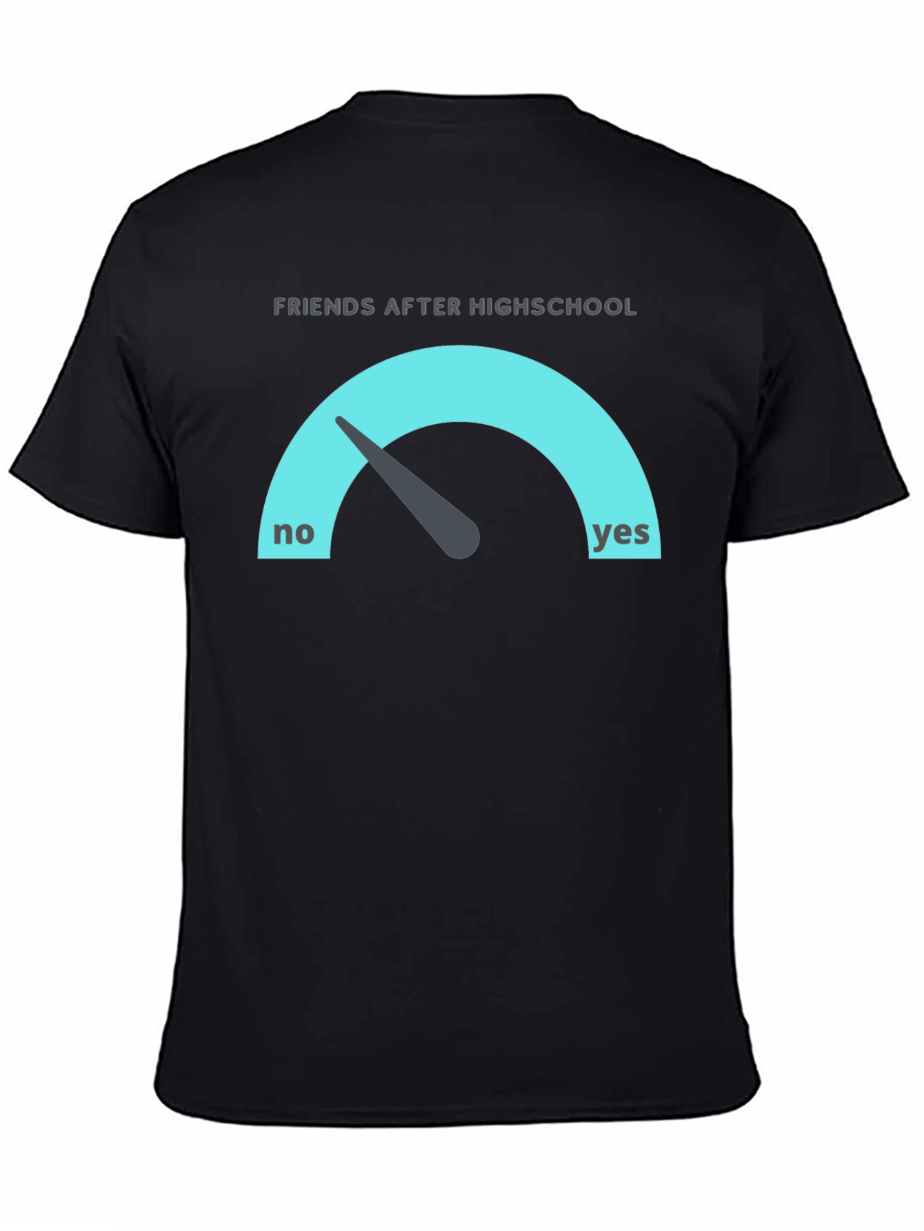 Black Friends After Highschool T-Shirt - Gauge Design view 4