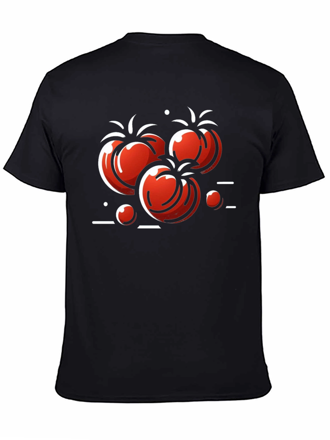 Black Tomato Graphic Print Black T-Shirt view 4